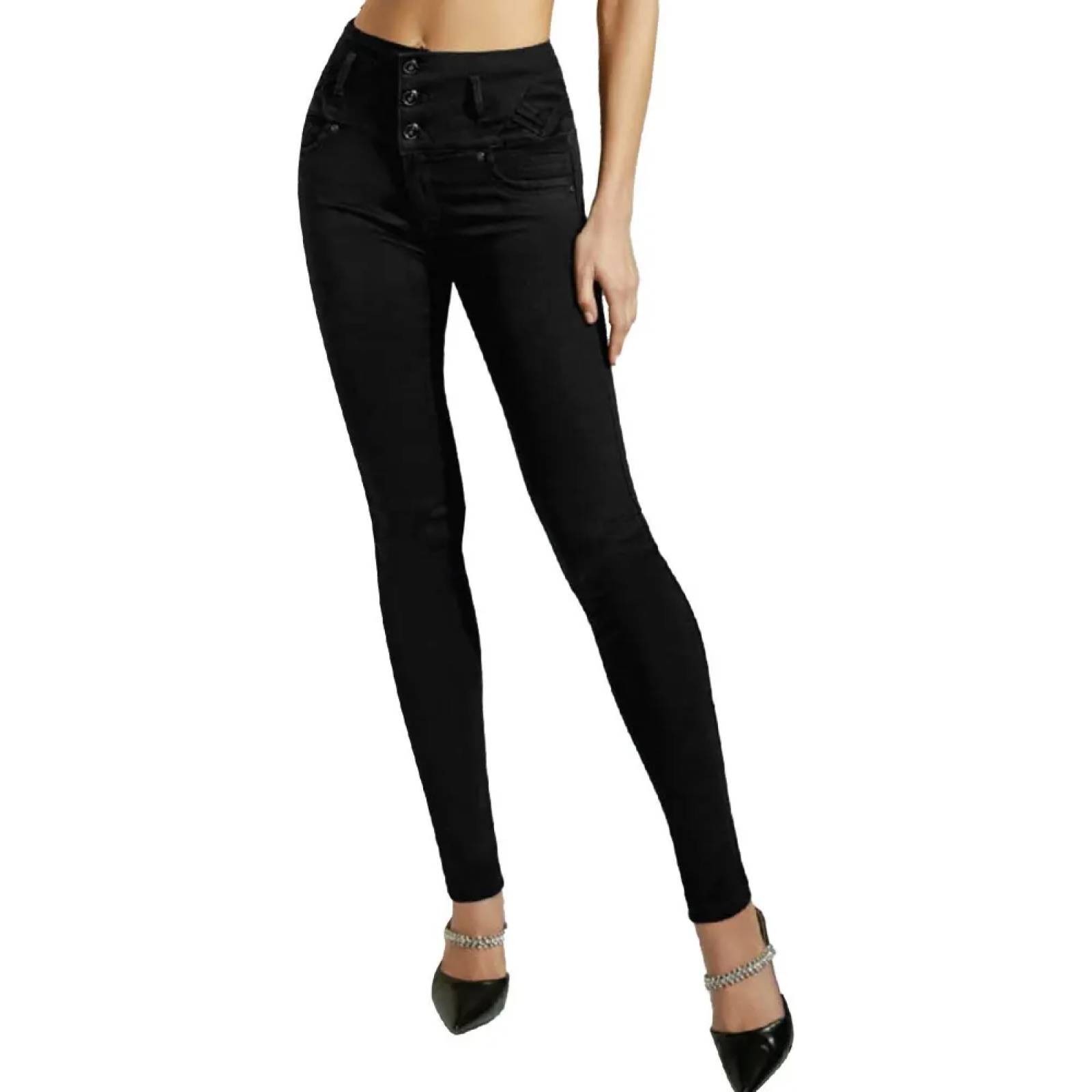 Jeans casual dama negro Praga Jeans modelo PRE7