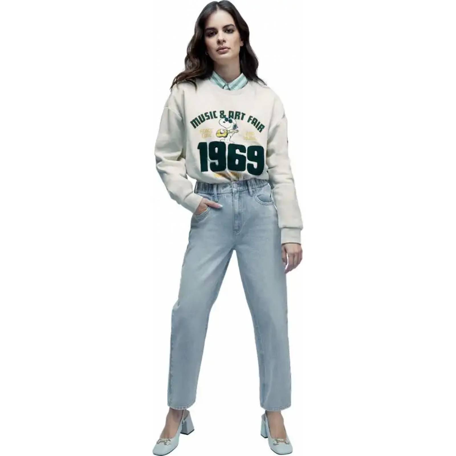 Jeans casual dama bleach Atmosphere Dnm modelo CASS