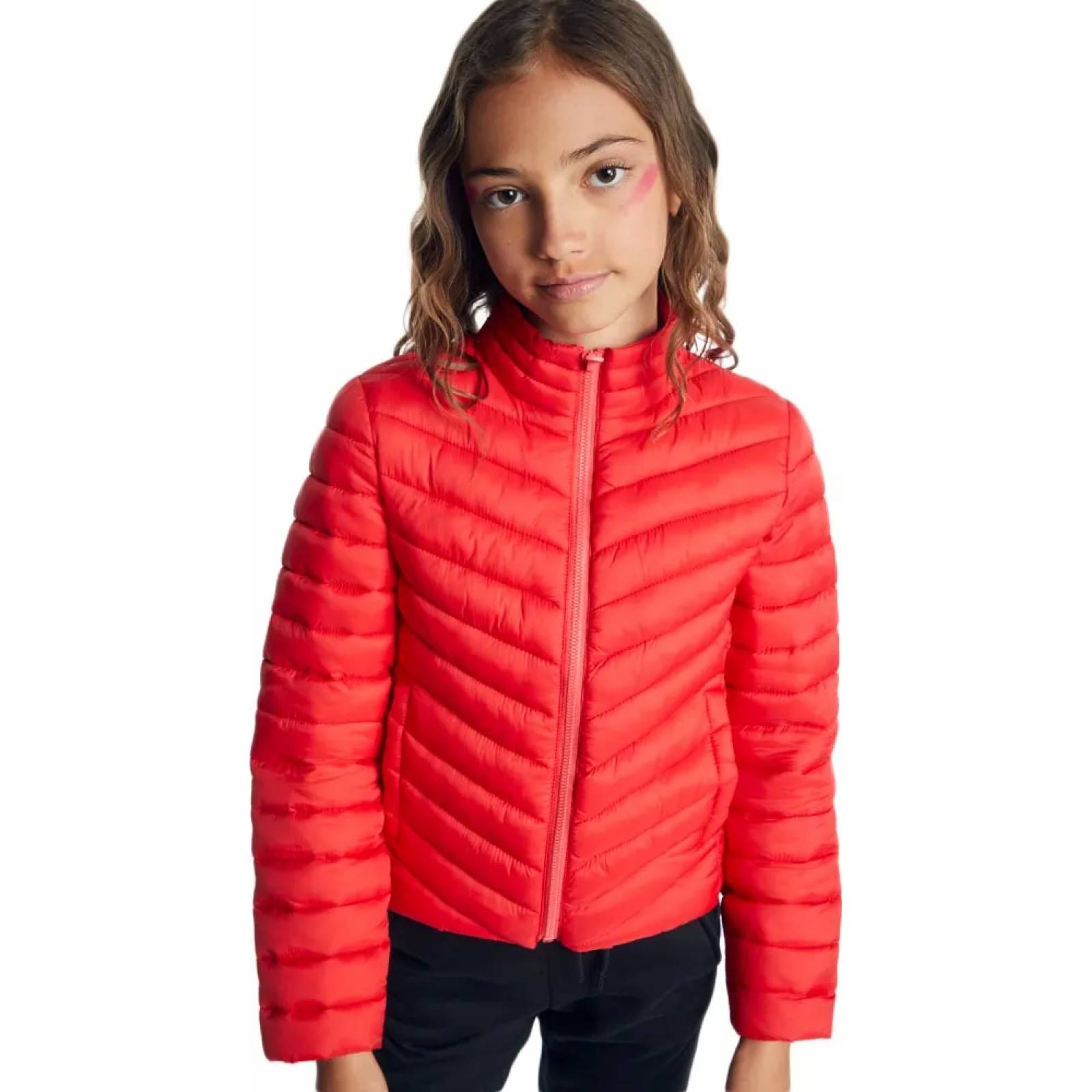 Chamarra abrigadora niña rojo Holly Land Kids modelo 022N