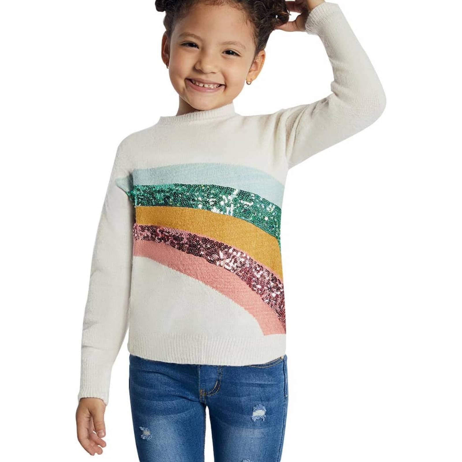 Sueter abrigadora niña hueso Holly Land Kids modelo 2856