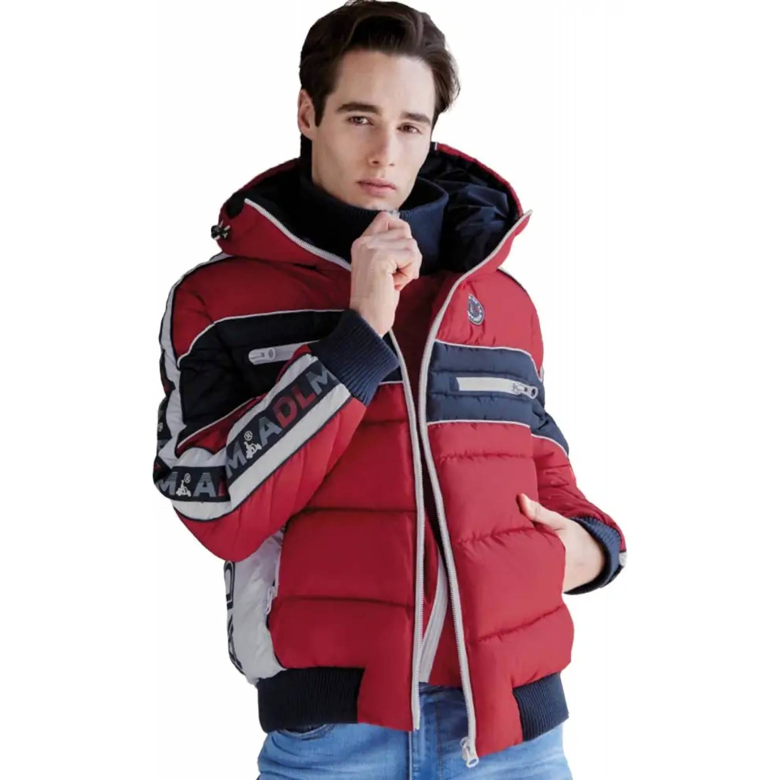 Chamarra abrigadora caballero rojo Arriba De La Montaña modelo JB02