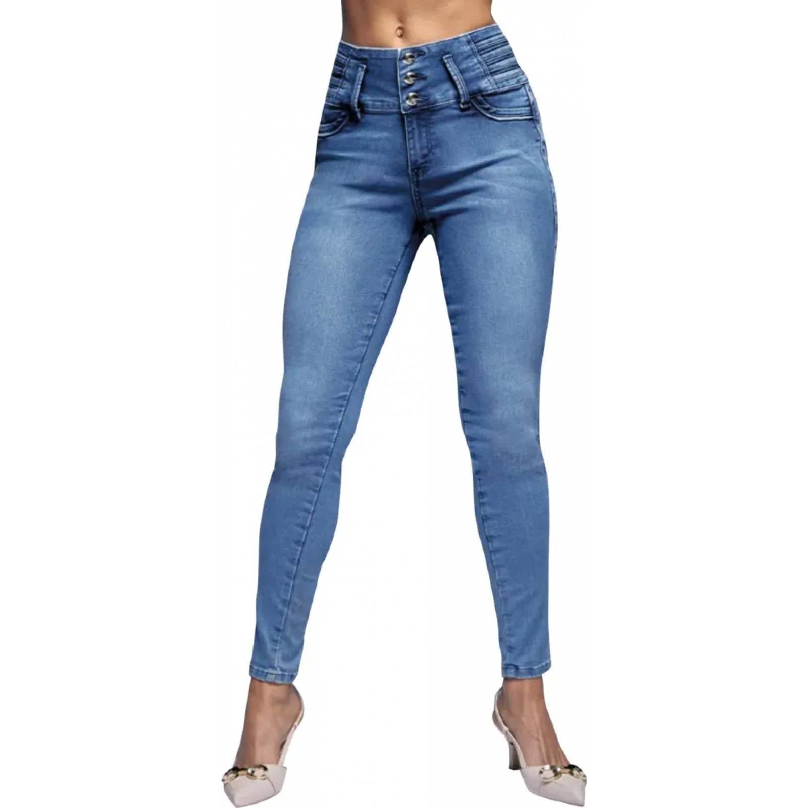 Jeans casual dama gris Fergino modelo 2308
