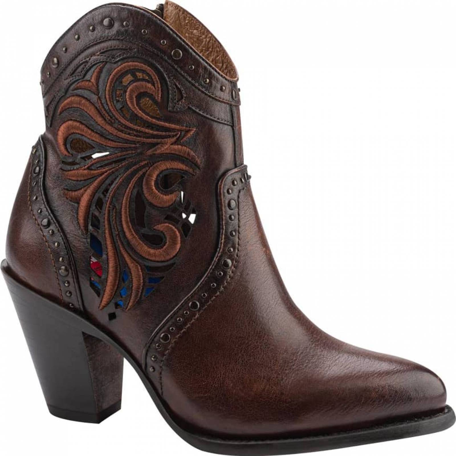Bota vaquero vaqueras dama cafe piel Rio Grande modelo 9001