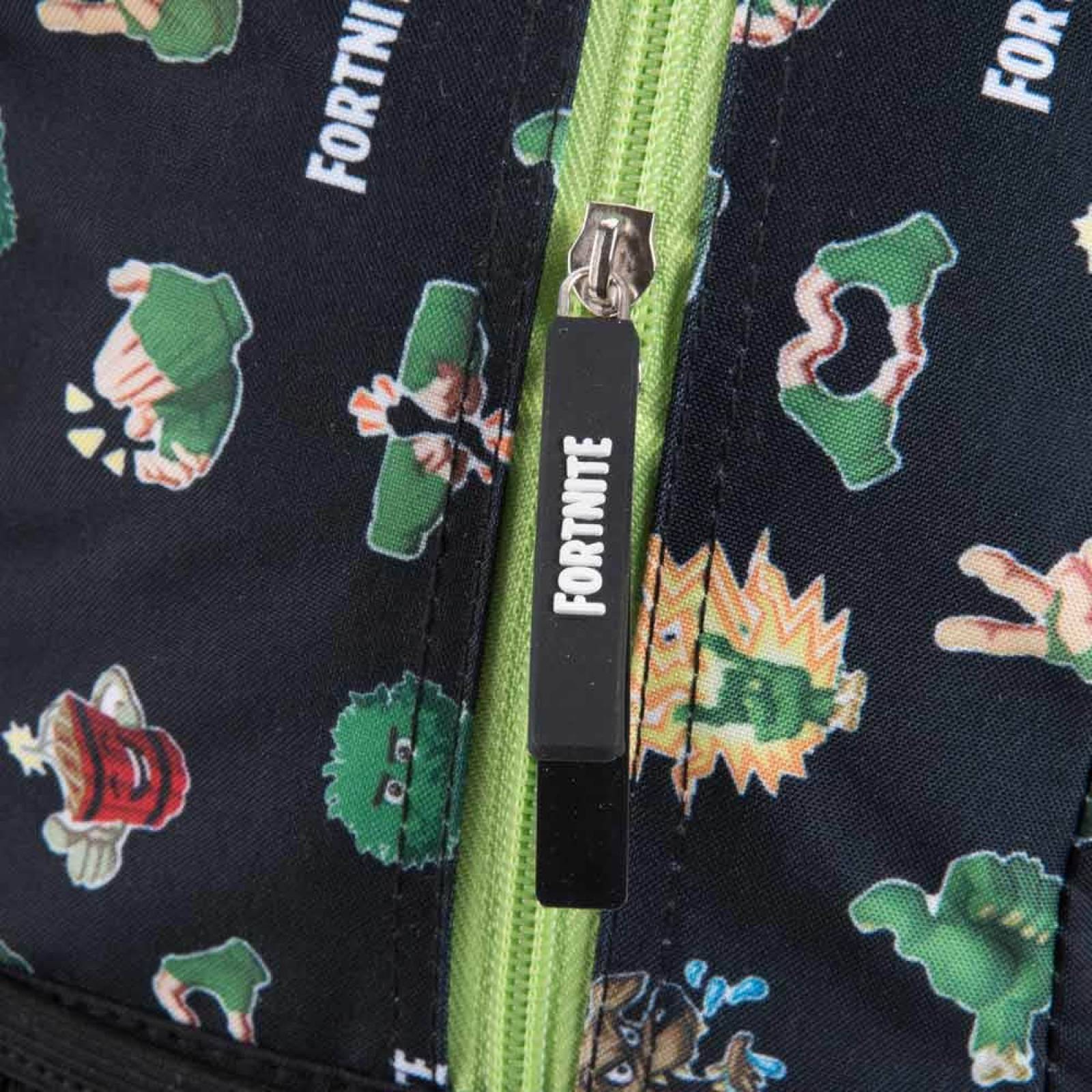 Backpack mochila/morral/maleta niño negro Fortnite modelo 8462