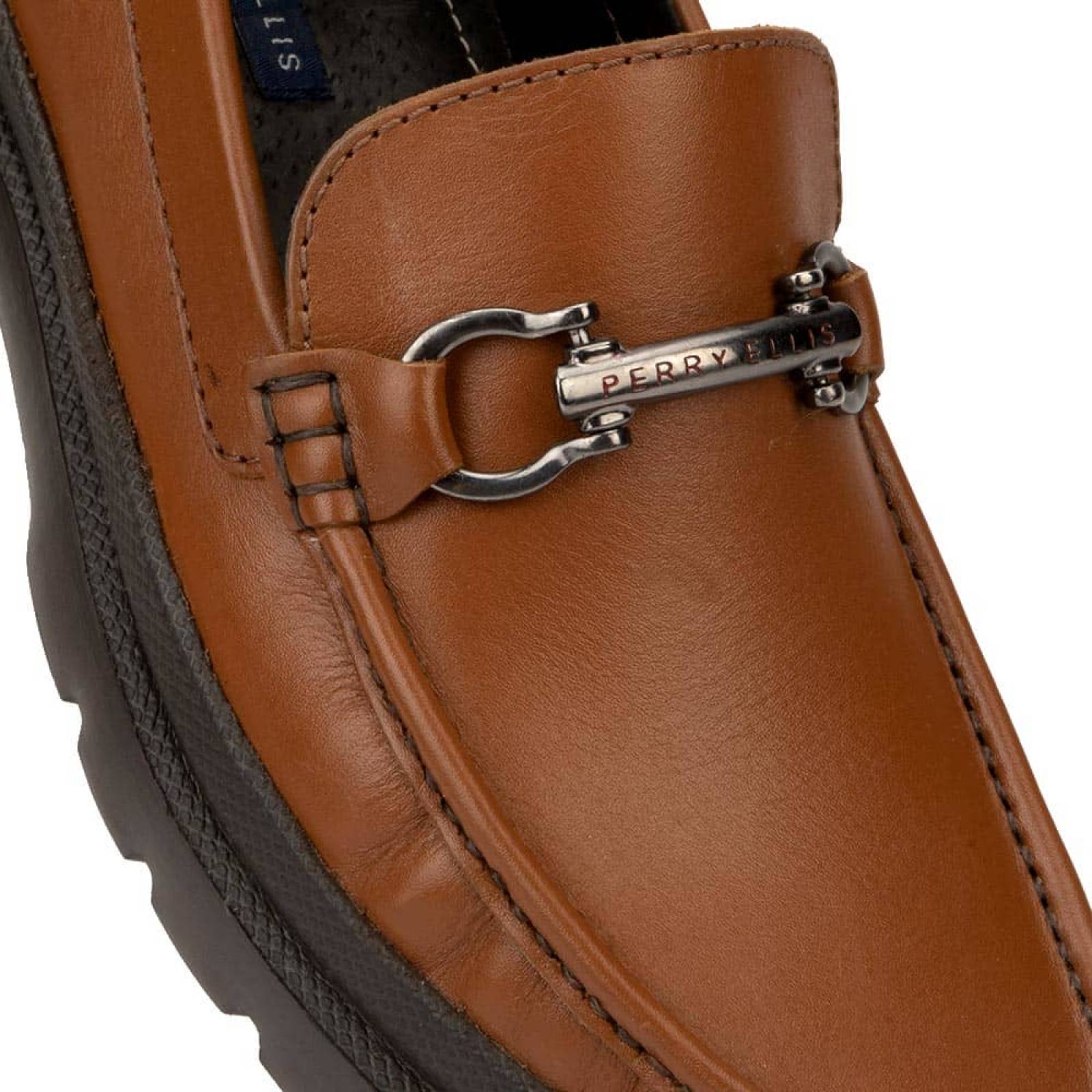 Mocasines caballero arcilla piel Perry Ellis modelo 6580