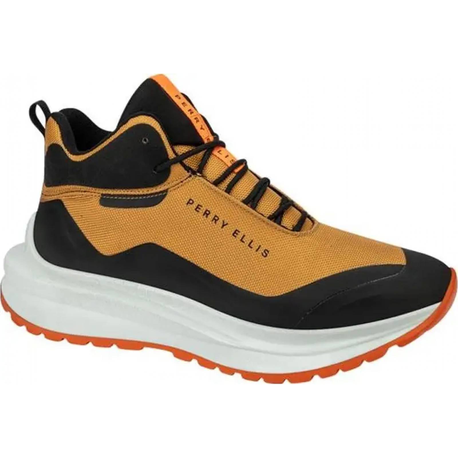 Bota tenis casual urbano caballero naranja Perry Ellis modelo 6451