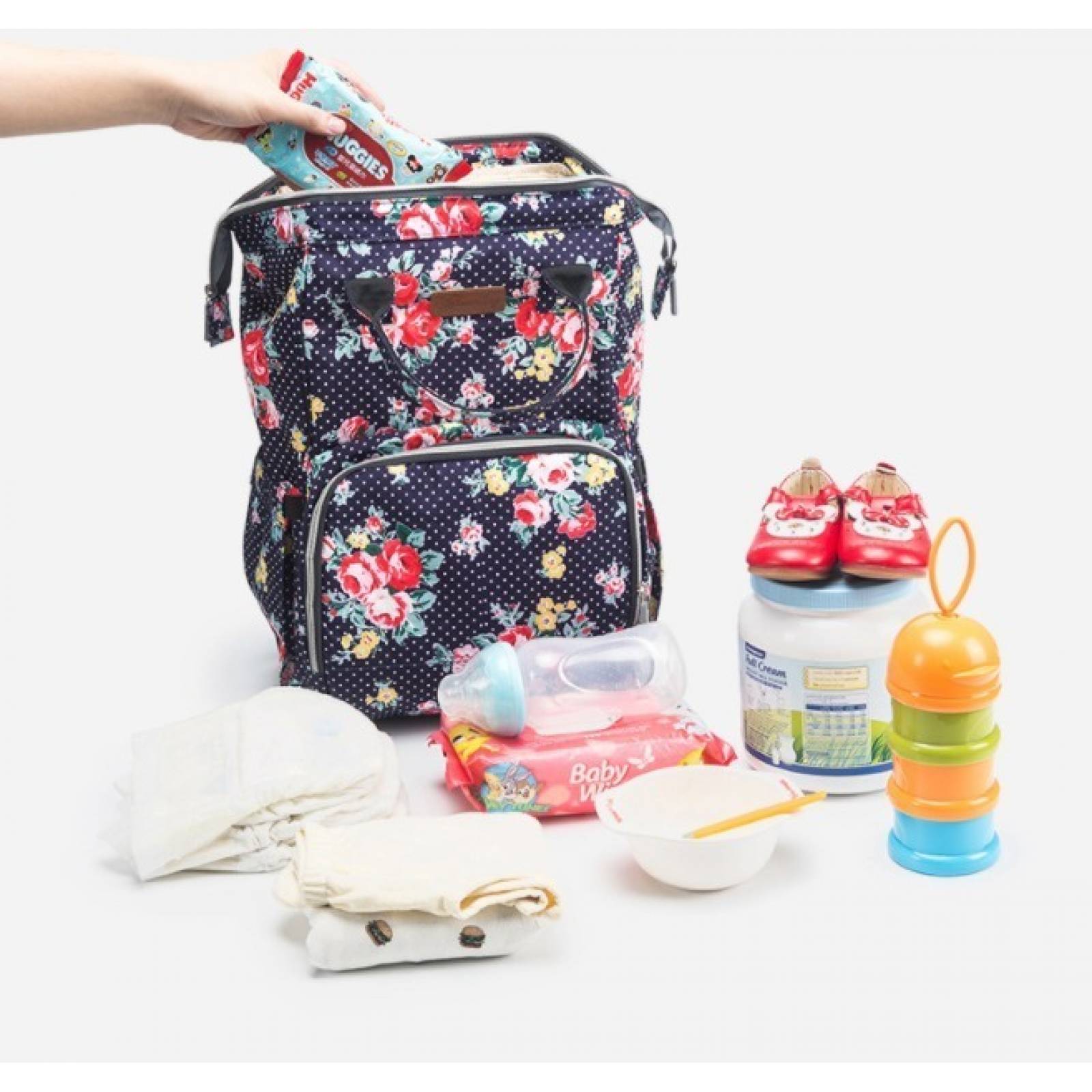 Pañalera Mochila Moderna Multiusos Usb Bonita Mama Termica