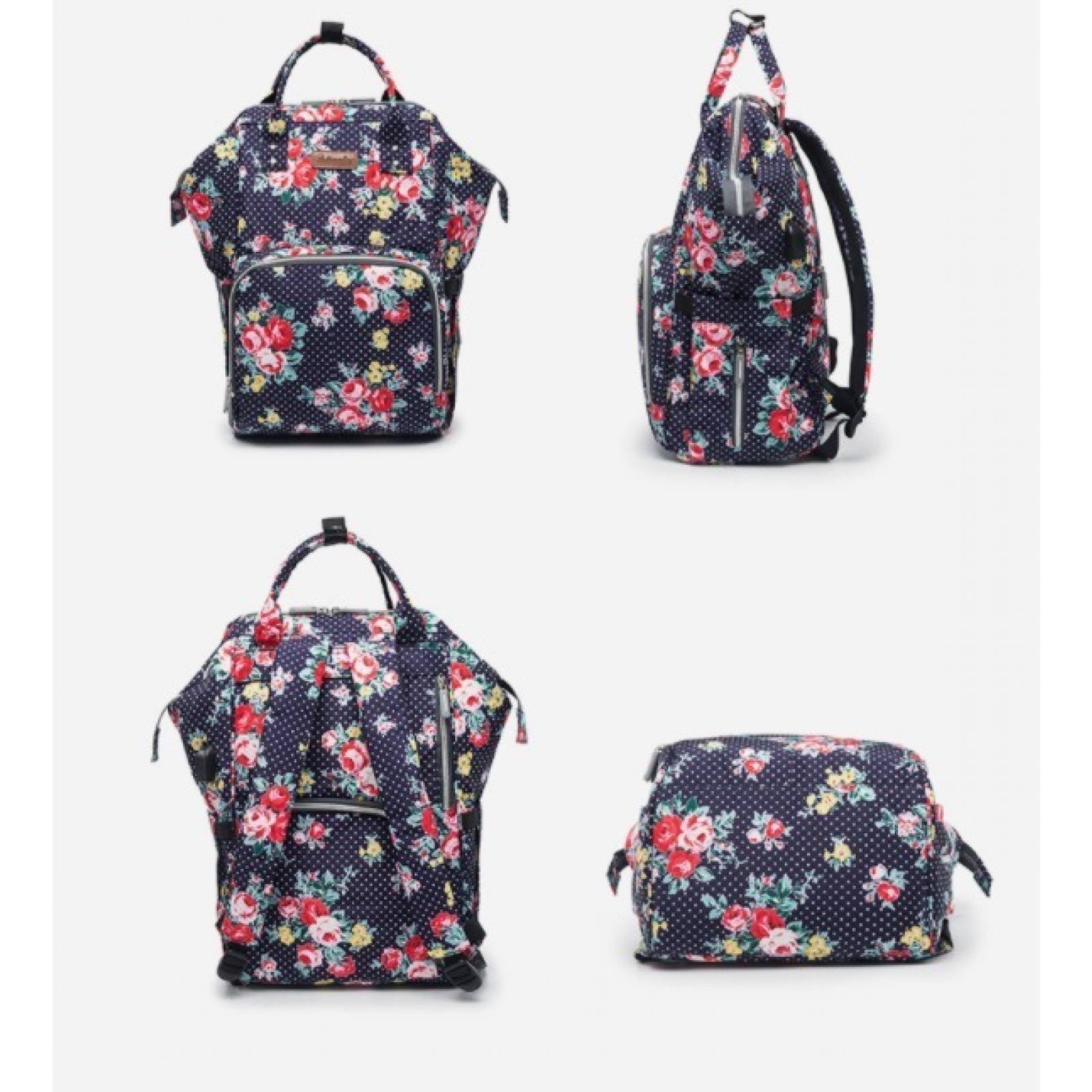 Pañalera Mochila Moderna Multiusos Usb Bonita Mama Termica