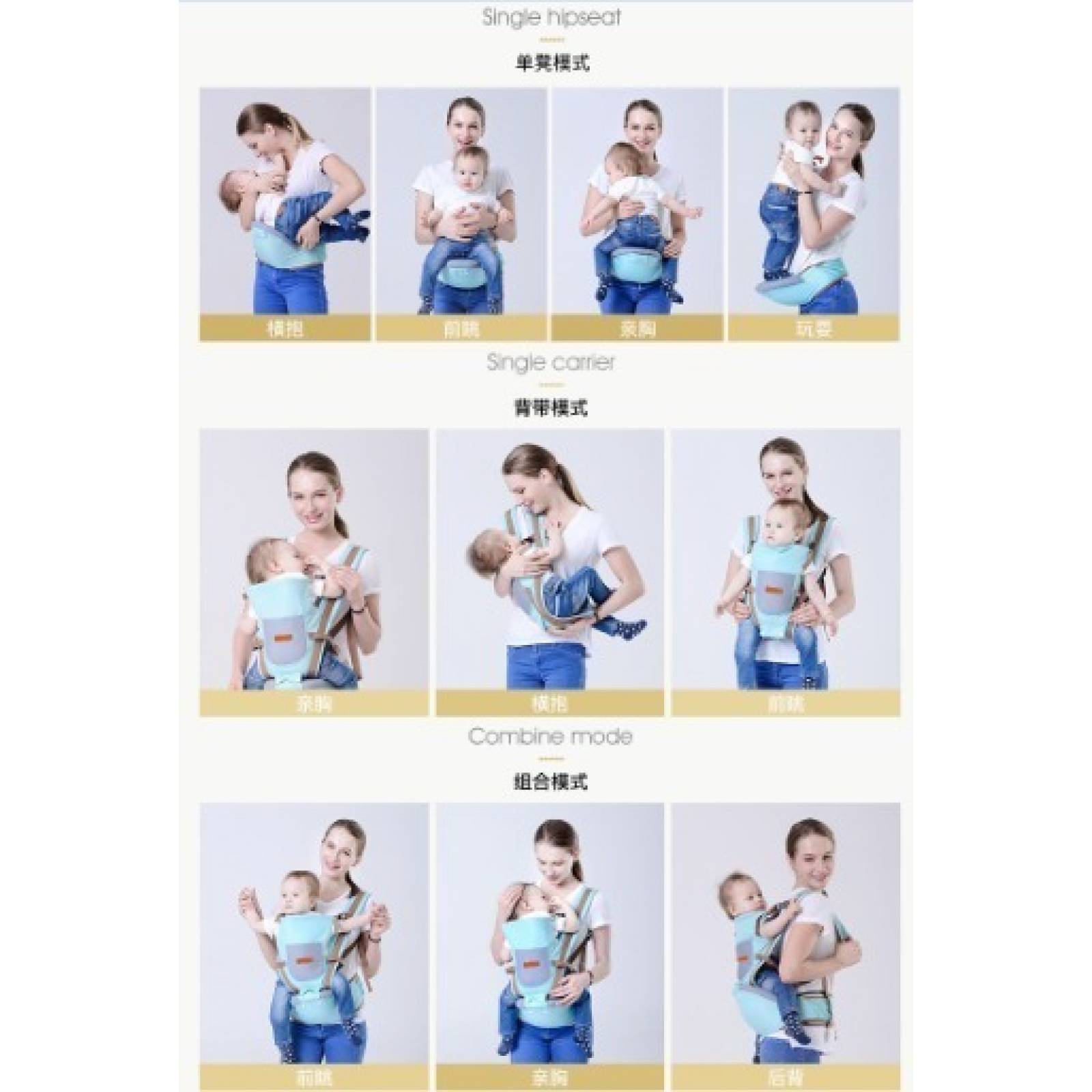 Portabebe Mochila Ergonomica  Fular Cangurera Bebe Economico