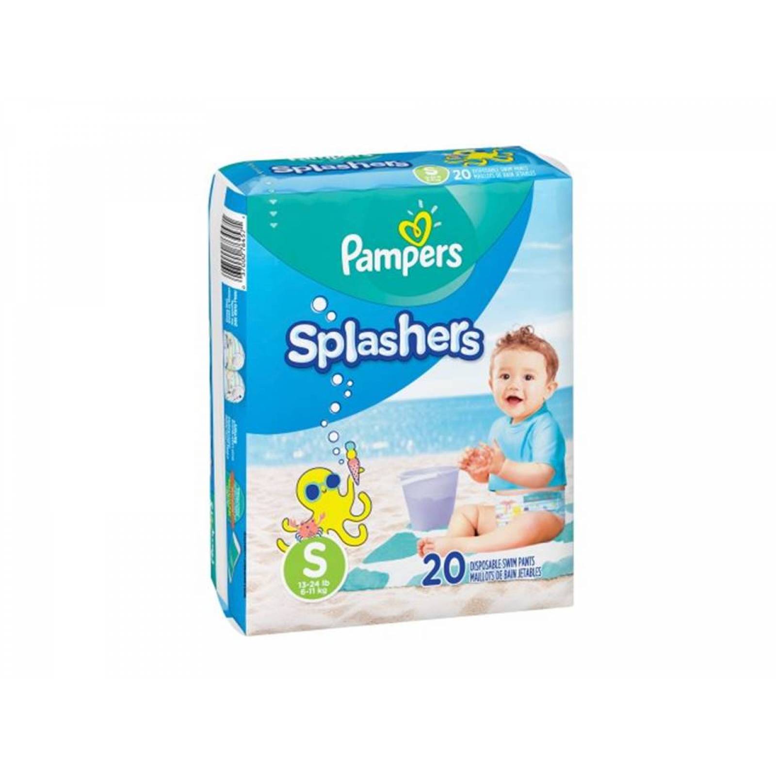 Pañales Splashers Pampers S 20pz