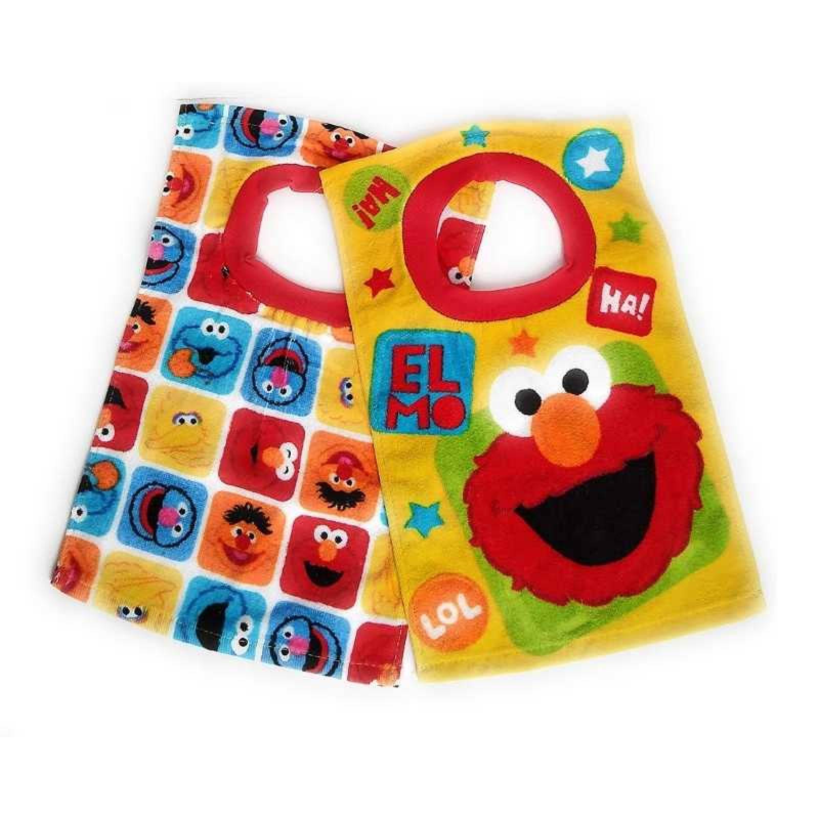 Babero De Tela Plaza Sésamo Elmo 2pz