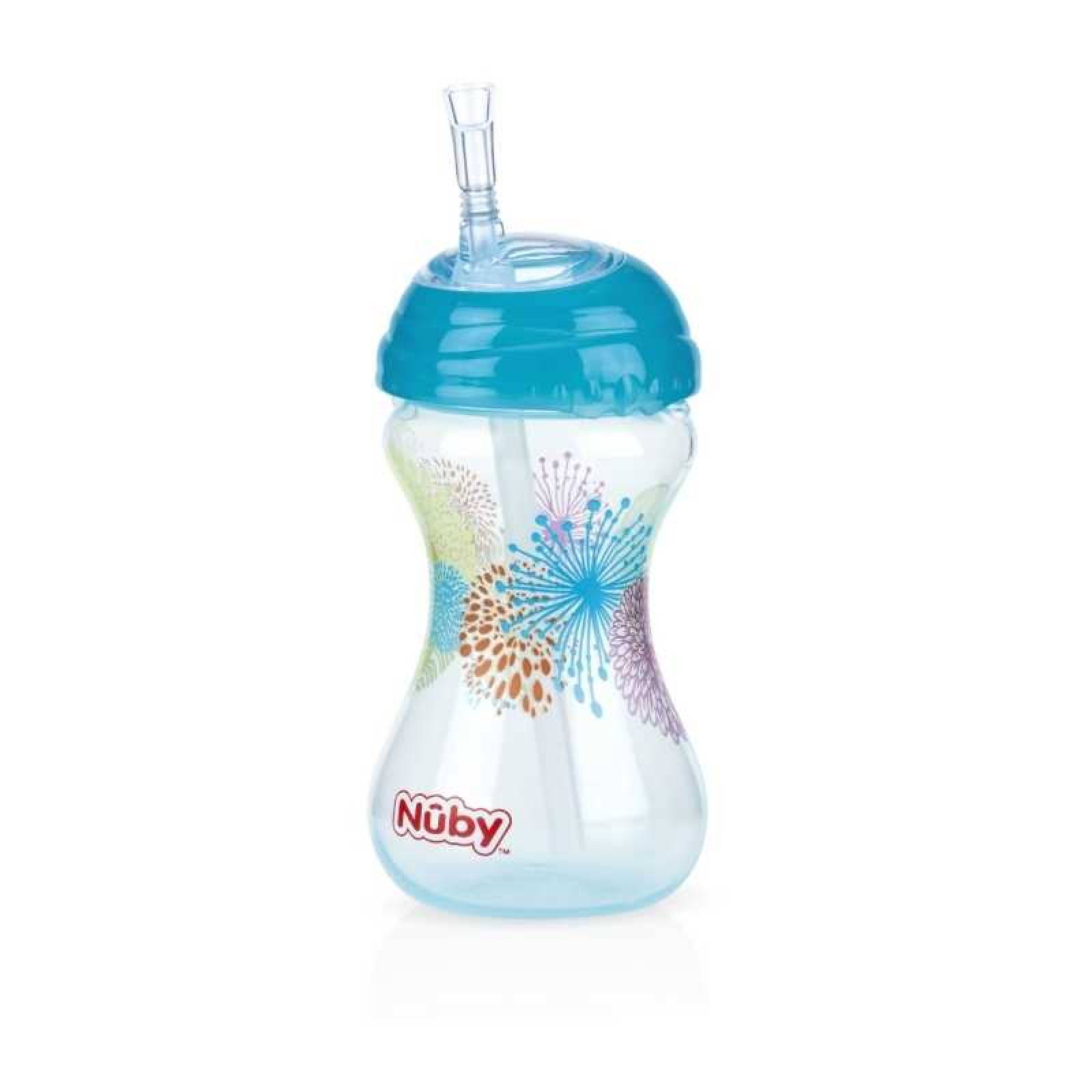 Vaso Point Clik-it Nuby 10oz Aqua Flores