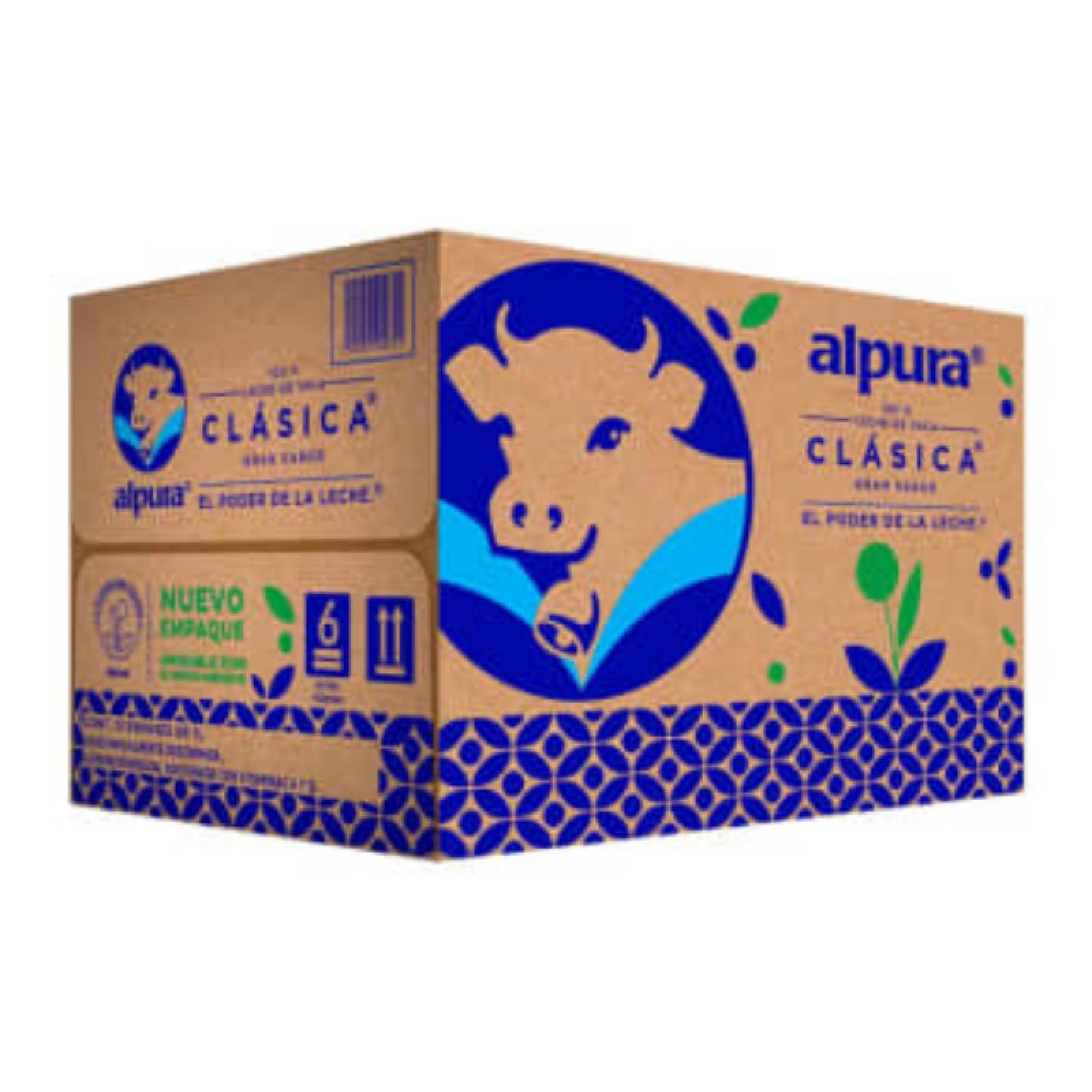 Leche Alpura Clásica Entera 1 Lt 12pz