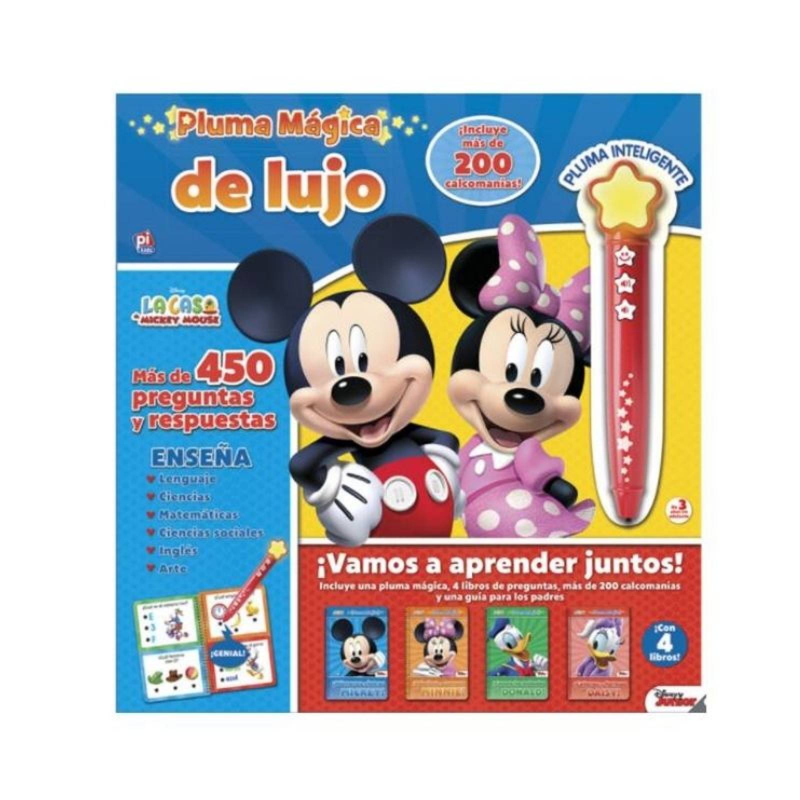 Pluma Mágica De Lujo Mickey Con Libros