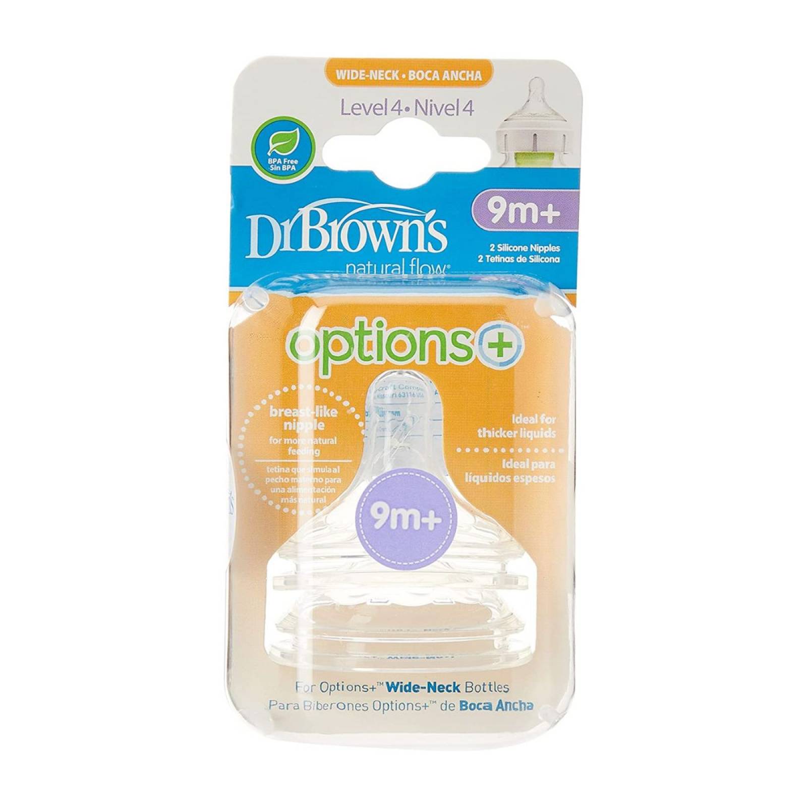 Tetina Dr Browns Options+ N4 Ancho 2pz