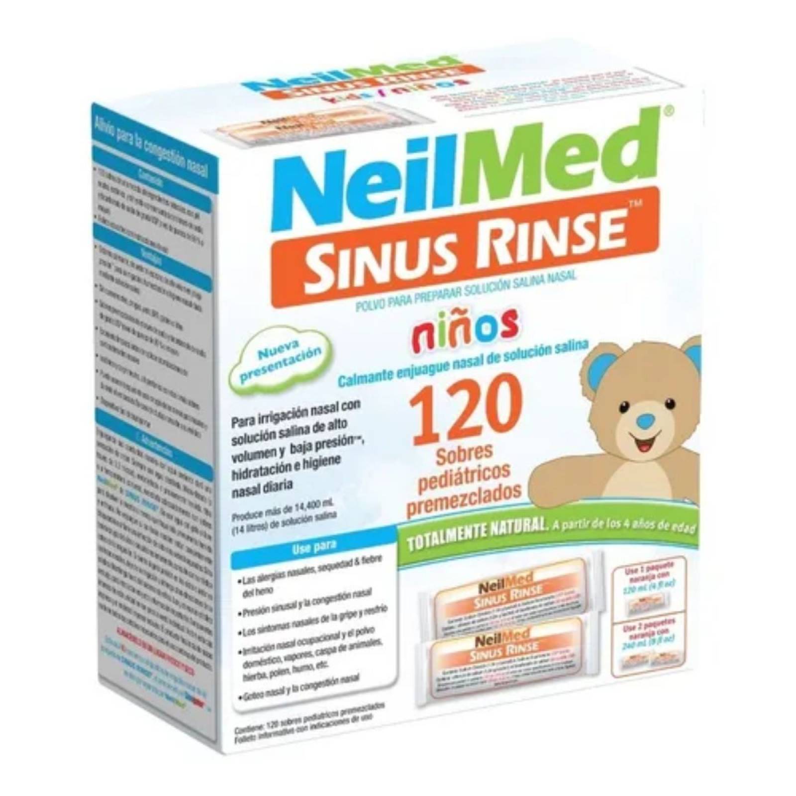 Kit Neilmed Sinus Rinse Kids Niños 120pz