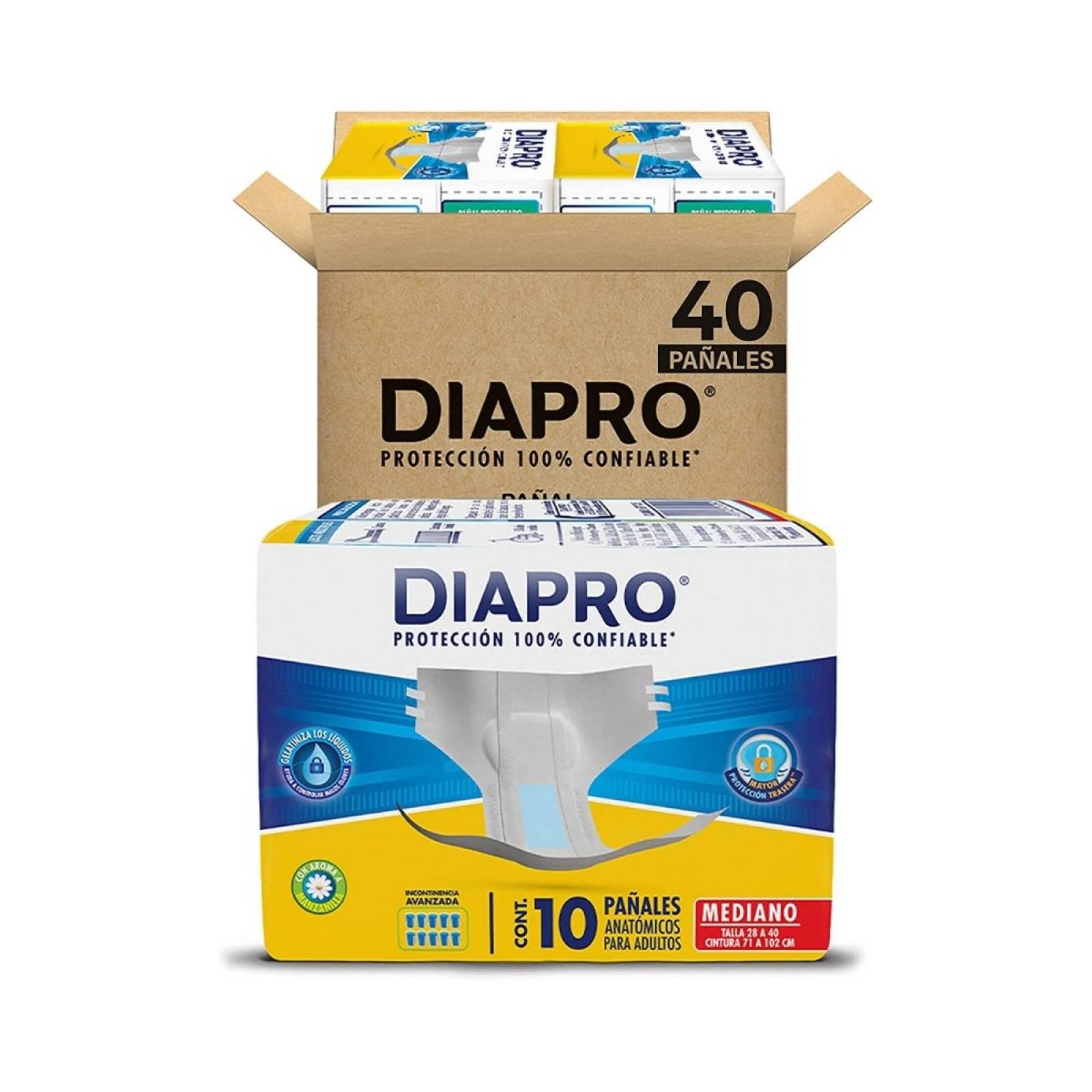 Pañal Confort Diapro Mediano 40pz