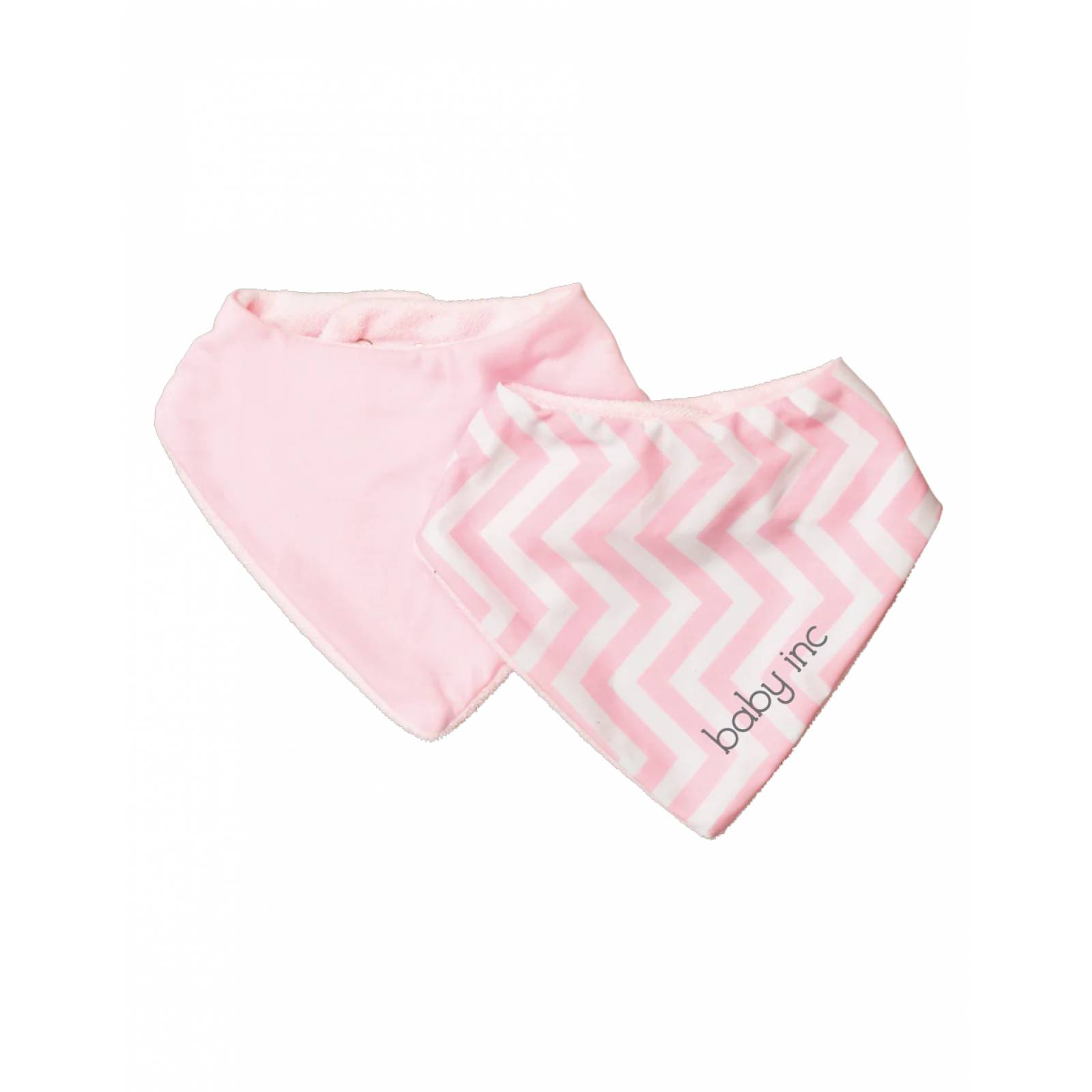 Set De Baberos Bebé Baby Inc 2pz Rosa