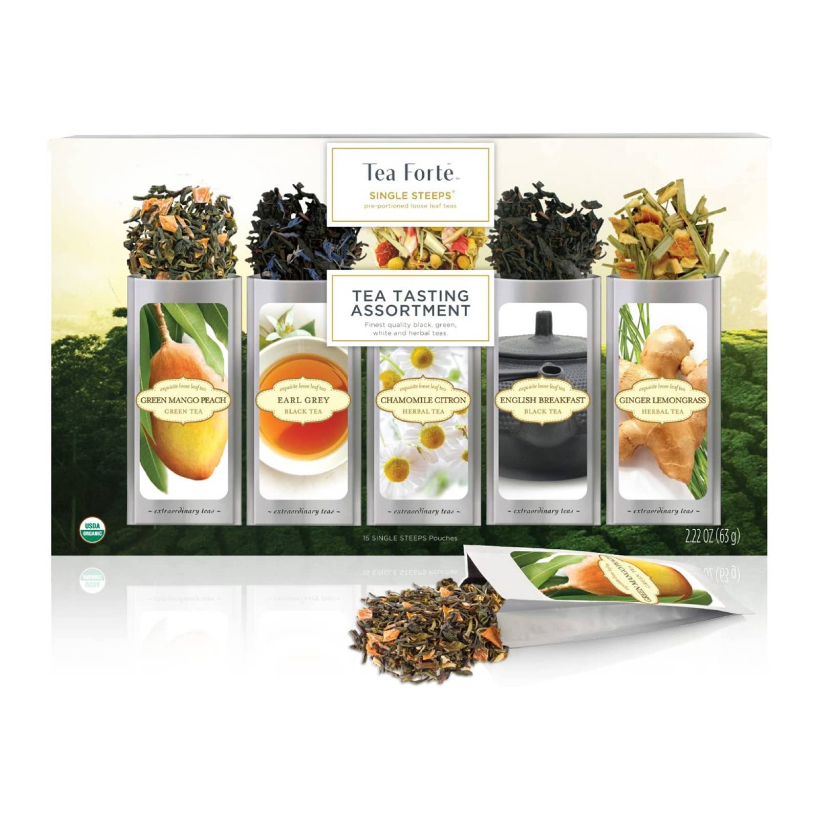 Té Single Steeps Tea Forté Surtido 15pz
