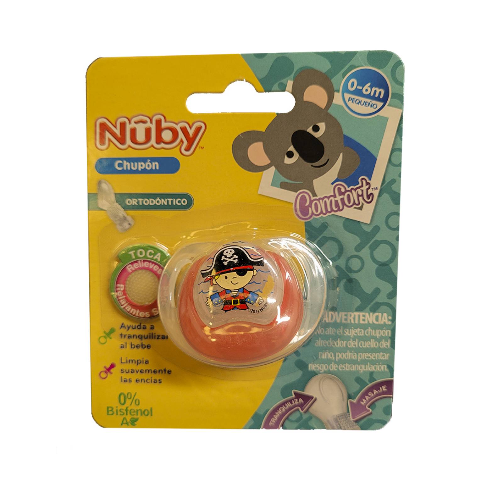 Chupón Ortodóntico Nuby 0-6m Pirata