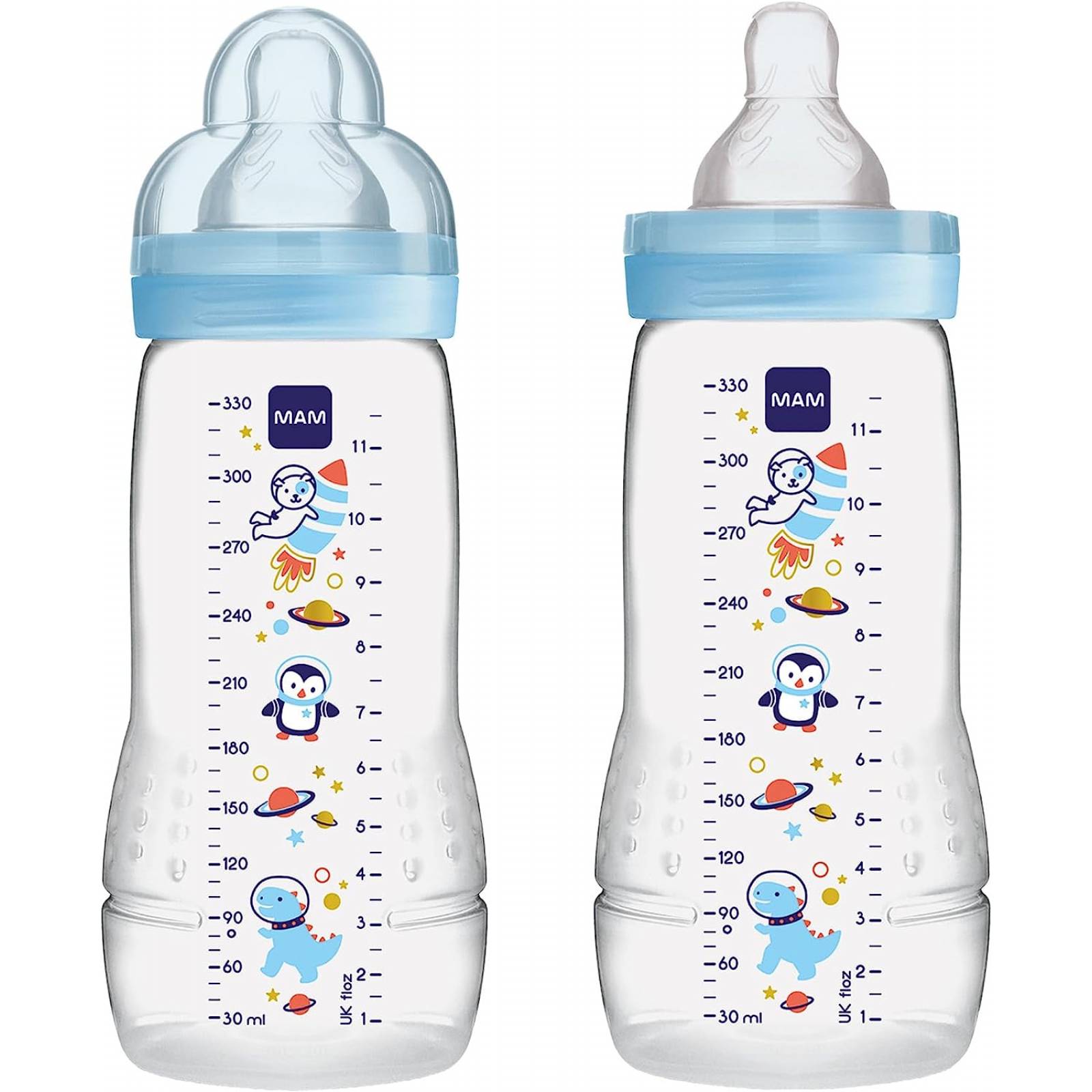 Biberones Mam Anticólicos 11oz 2pz Azul