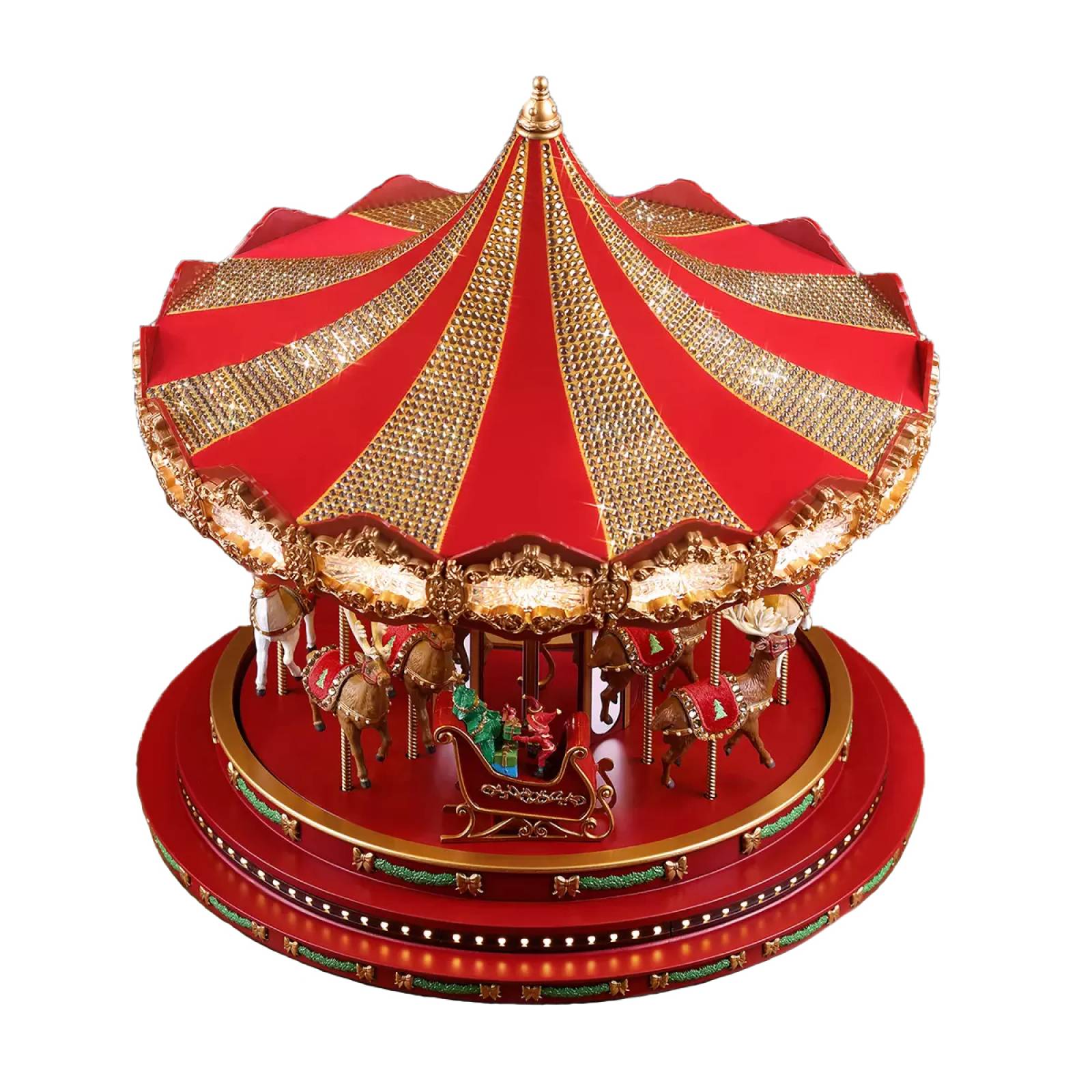 Carrusel De Lujo Navideño Con Luces LED