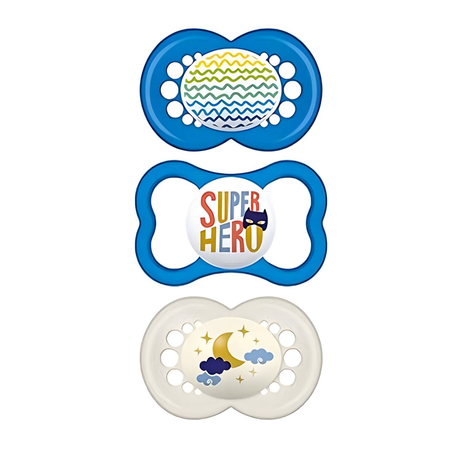 Chupón Mam Variety Pack 3pz 16m+ Azul