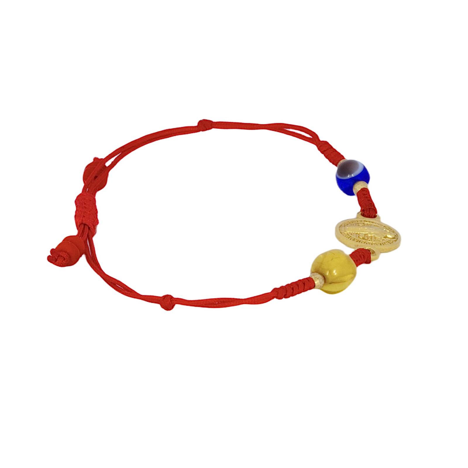 Pulsera Hilo Rojo Ojo Ambar San Benito