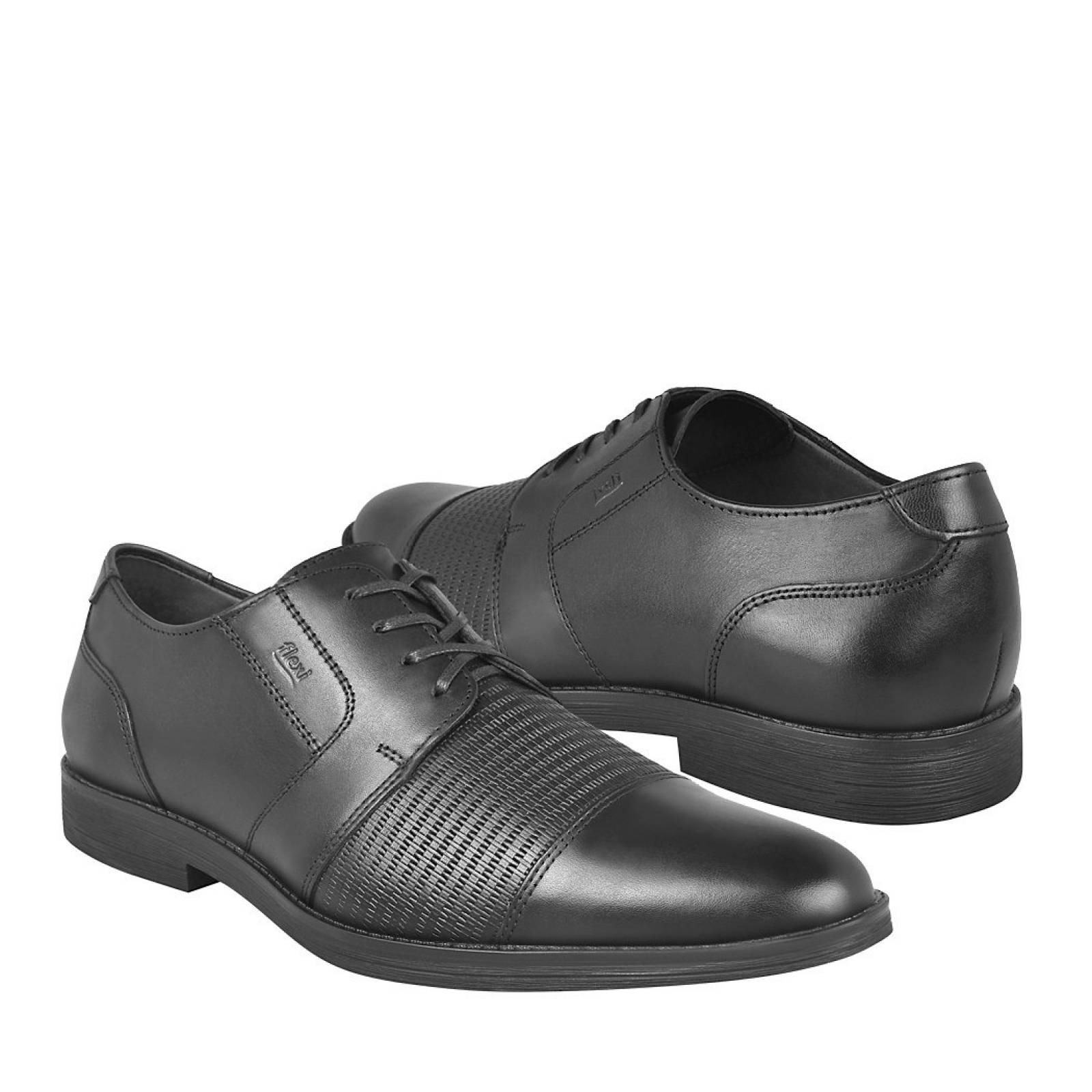 ZAPATOS CL‰SICOS PARA CABALLERO FLEXI 47903 PIEL NEGRO