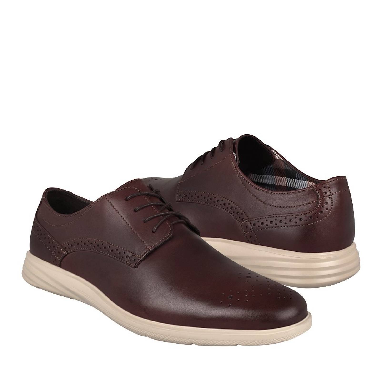 ZAPATOS CASUALES PARA CABALLERO FLEXI 95601 PIEL CAFÉ