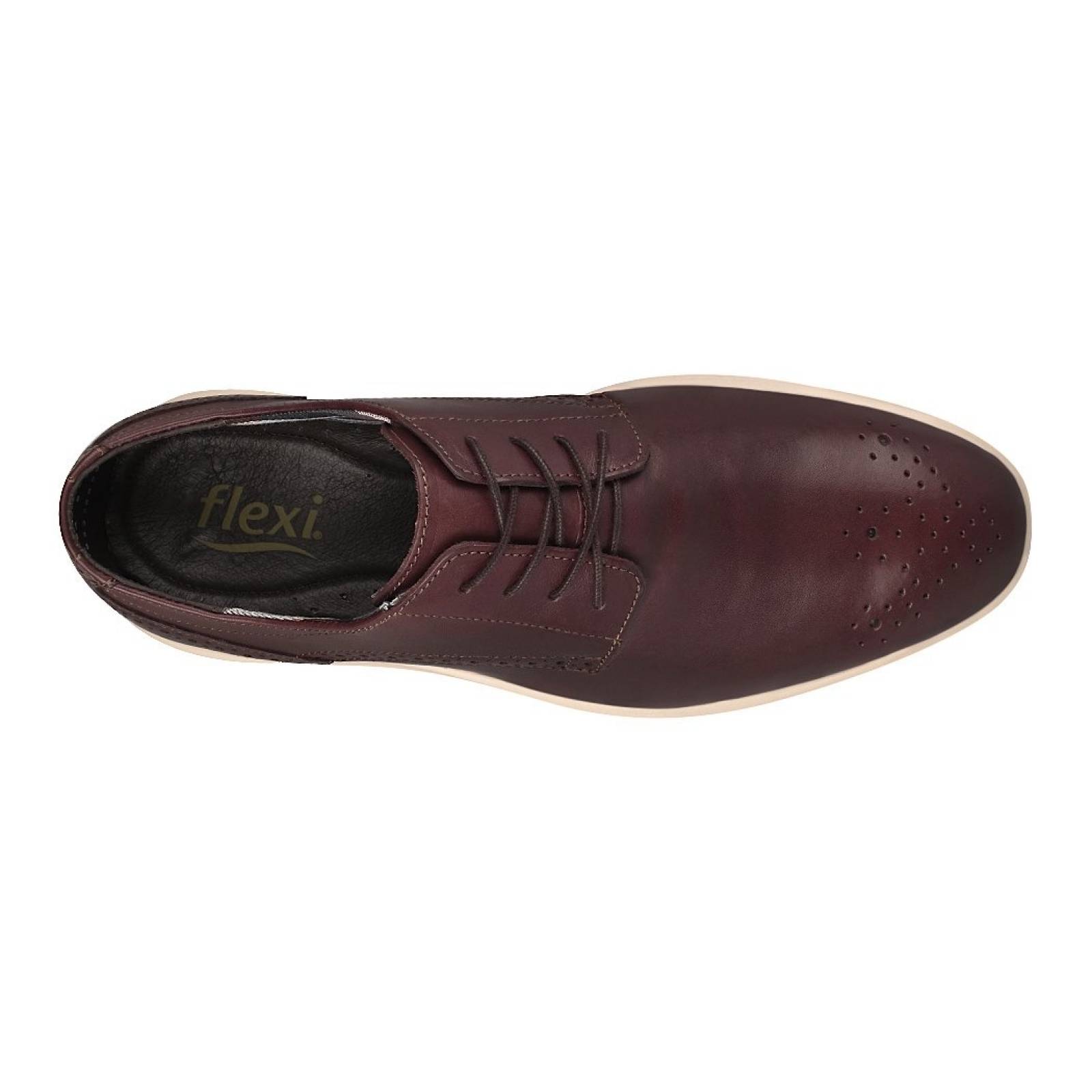 ZAPATOS CASUALES PARA CABALLERO FLEXI 95601 PIEL CAFÉ