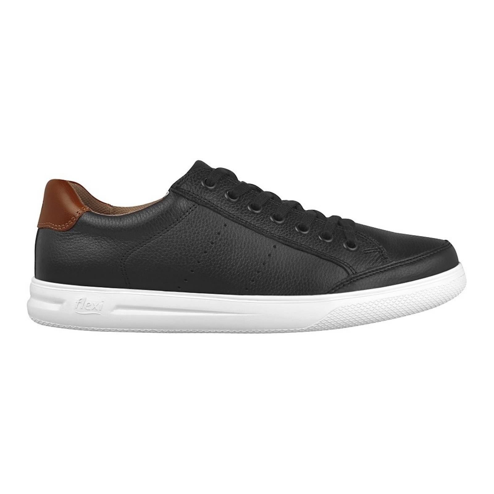 TENIS URBANOS PARA CABALLERO FLEXI 401201 NEGRO