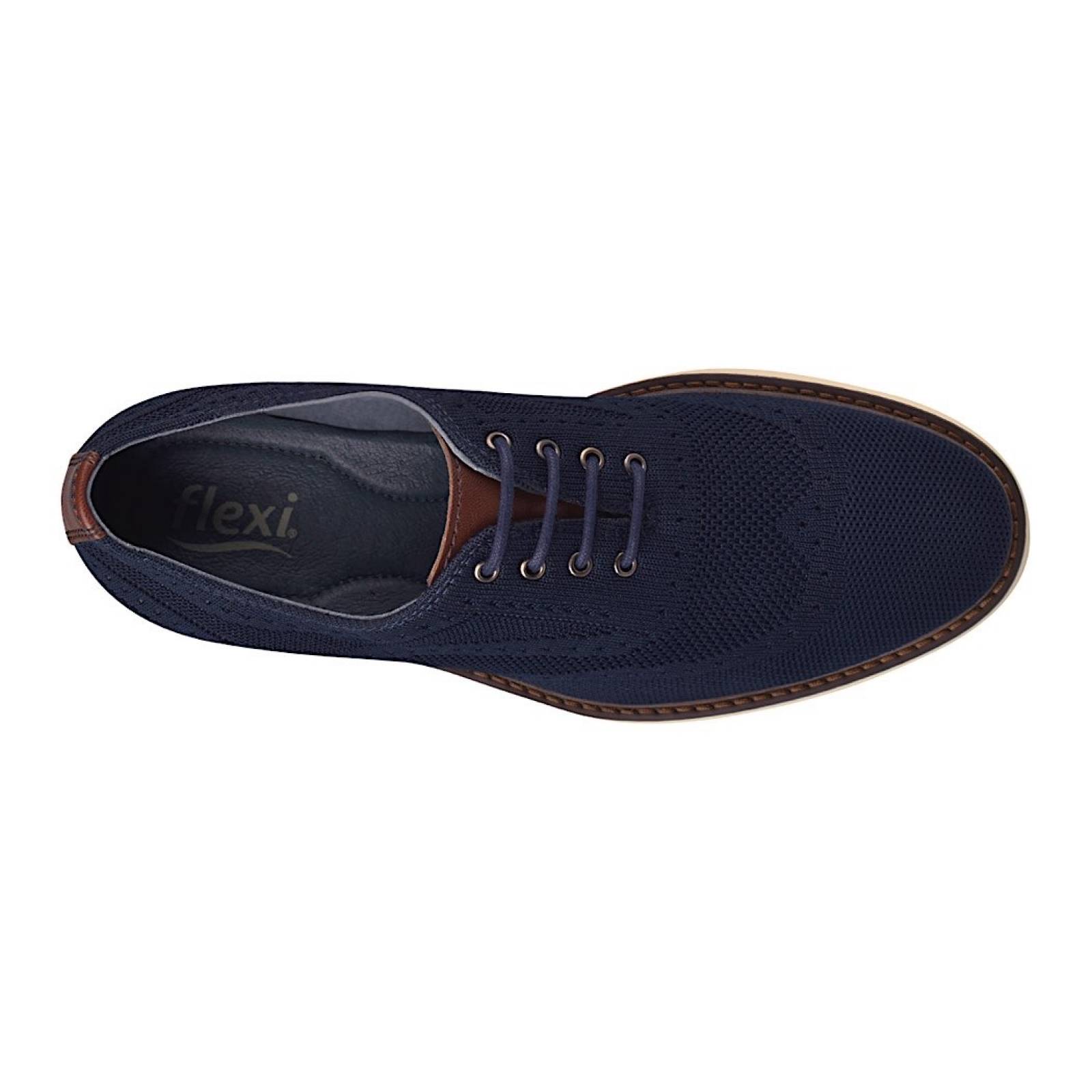 ZAPATOS CASUALES PARA CABALLERO FLEXI 402406 TEXTIL AZUL