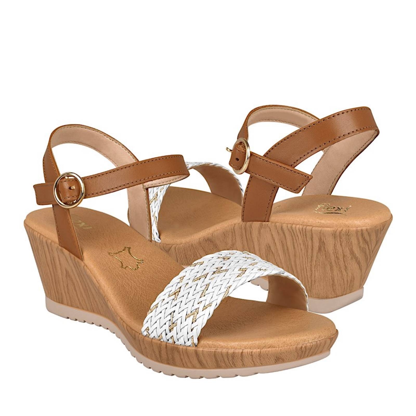 SANDALIAS PARA DAMA FLEXI 34514 PIEL BLANCO