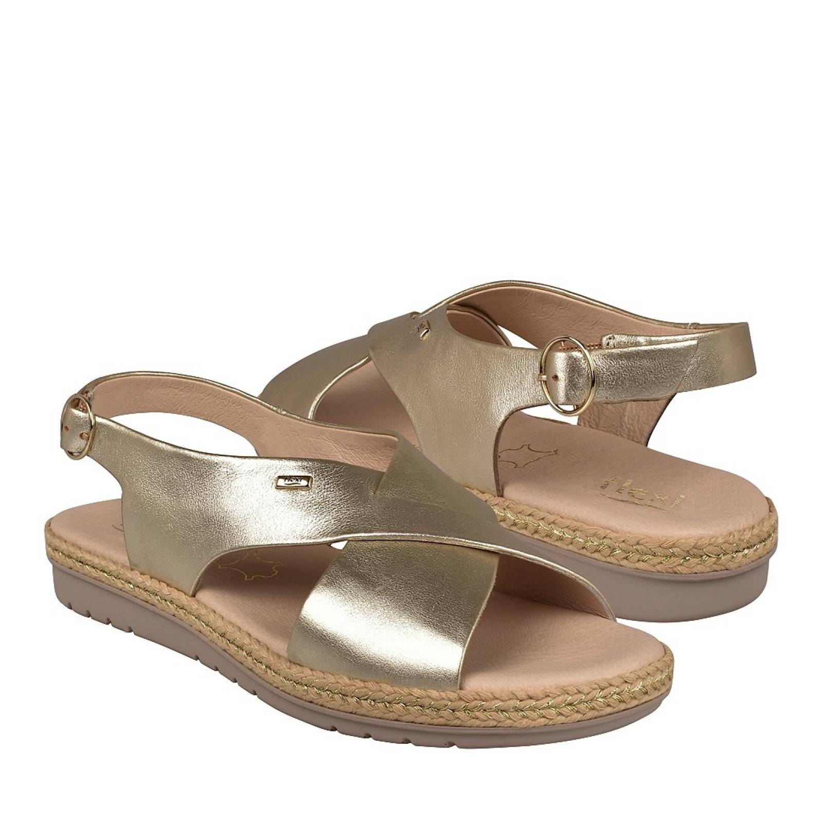 SANDALIAS CASUALES PARA DAMA FLEXI 100206 ORO