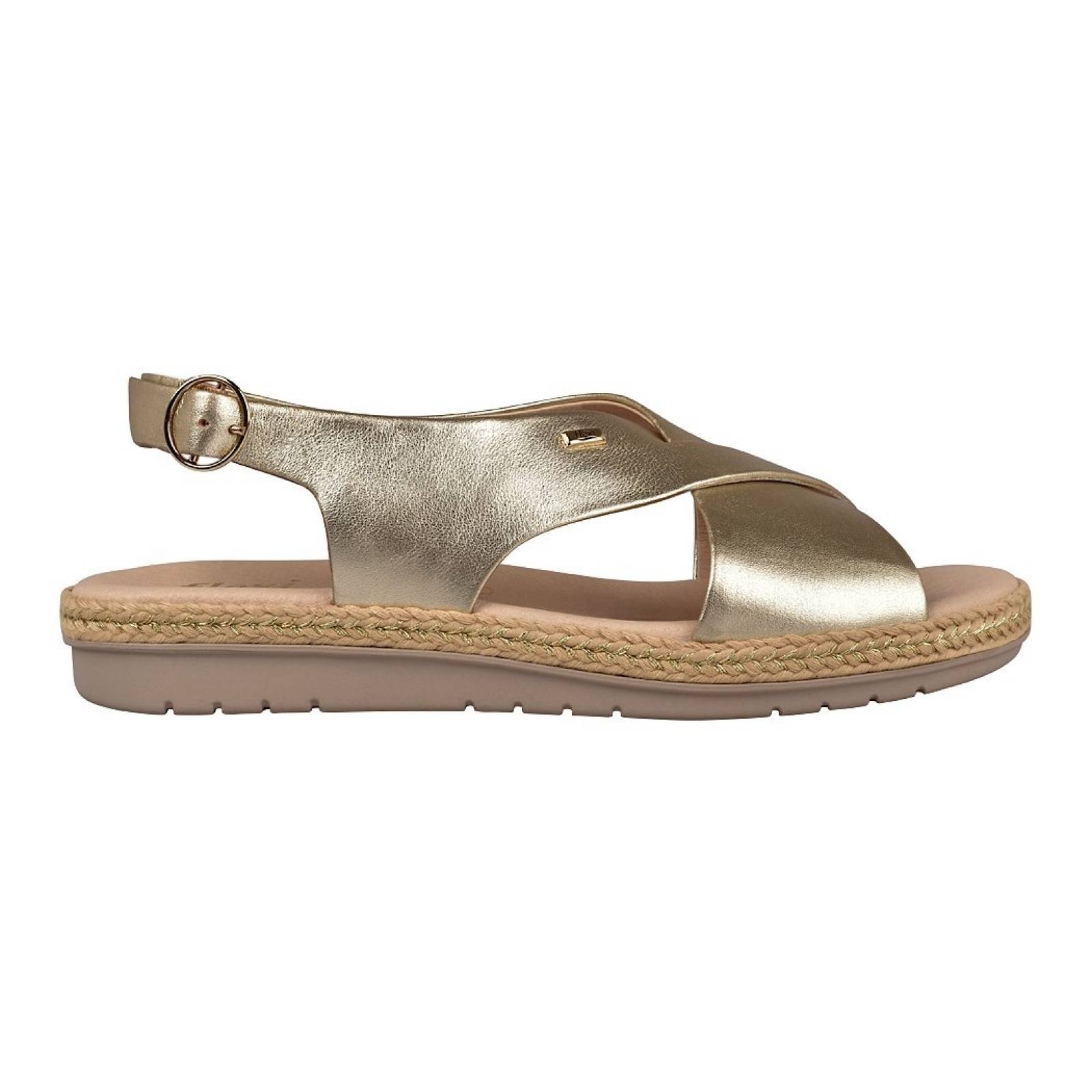 SANDALIAS CASUALES PARA DAMA FLEXI 100206 ORO