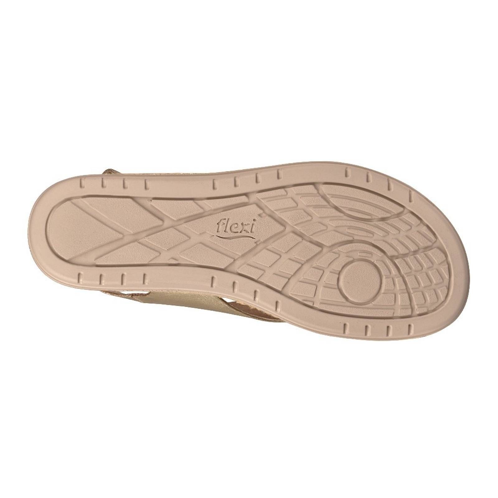 SANDALIAS CASUALES PARA DAMA FLEXI 100206 ORO