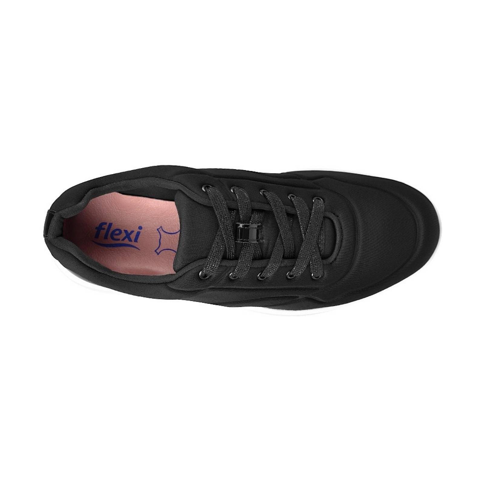 TENIS CASUALES PARA DAMA FLEXI 101402 NEGRO