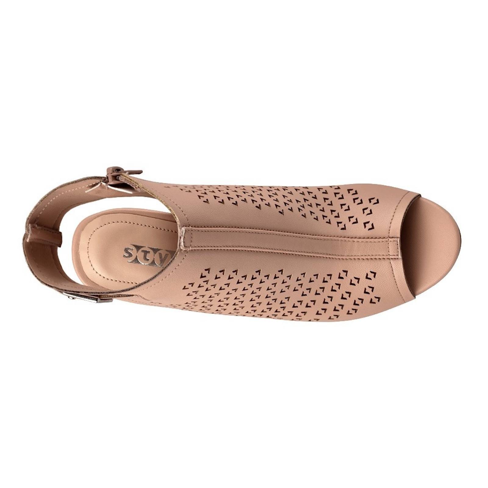 BOTINES CASUALES PARA DAMA STYLO 14402 BEIGE