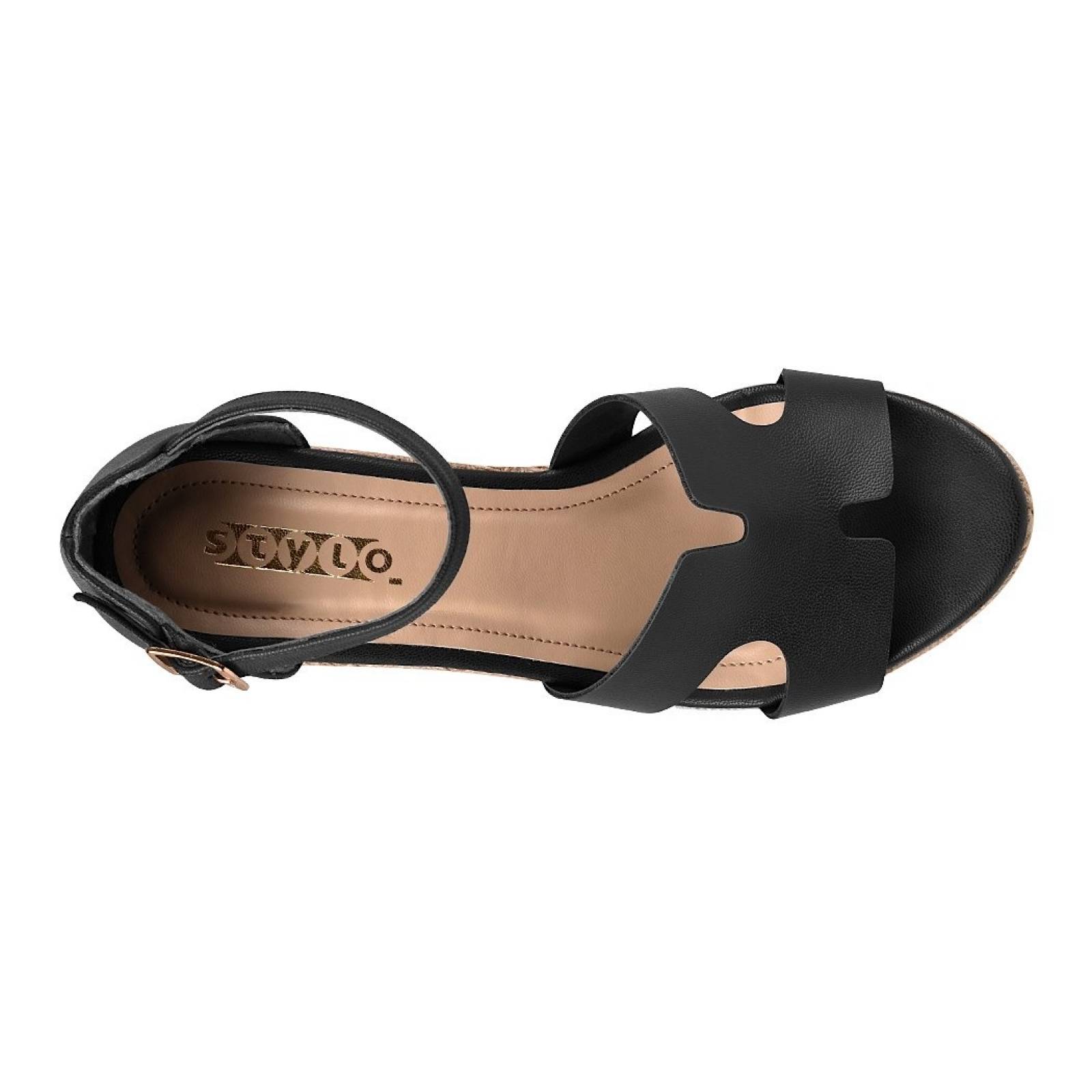 SANDALIAS CASUALES PARA DAMA STYLO 88919 NEGRO
