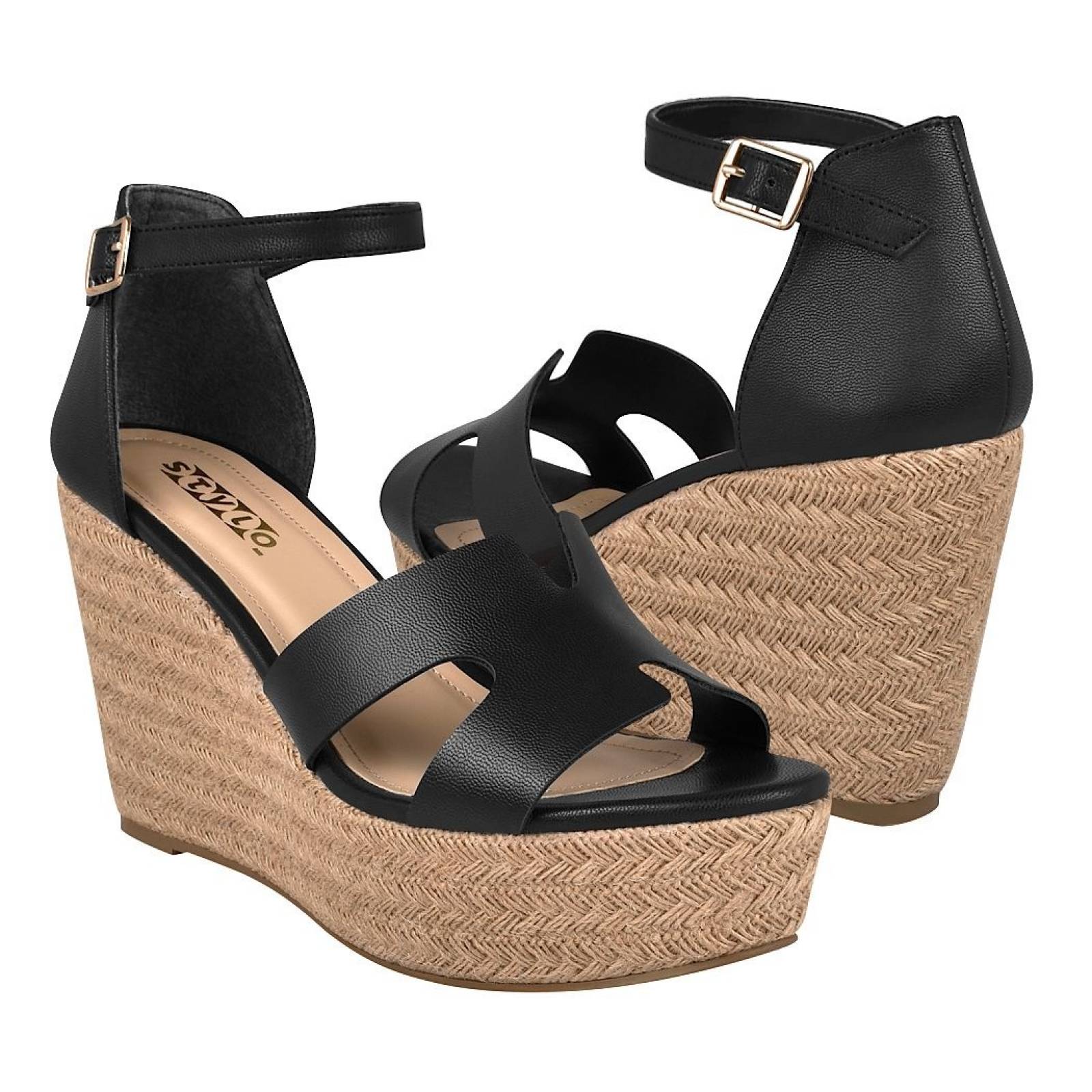 SANDALIAS CASUALES PARA DAMA STYLO 88919 NEGRO