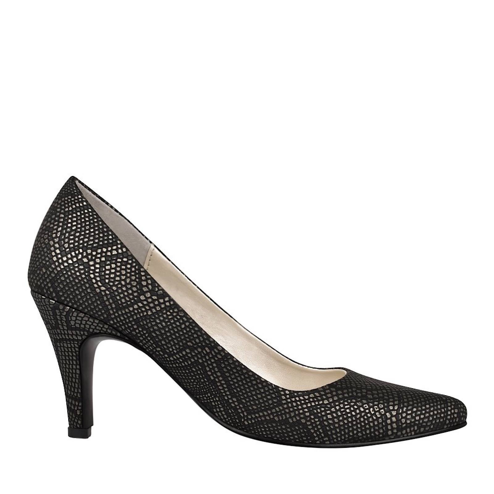 TACONES DE FIESTA PARA DAMA STYLO 9030 NEGRO PLATA