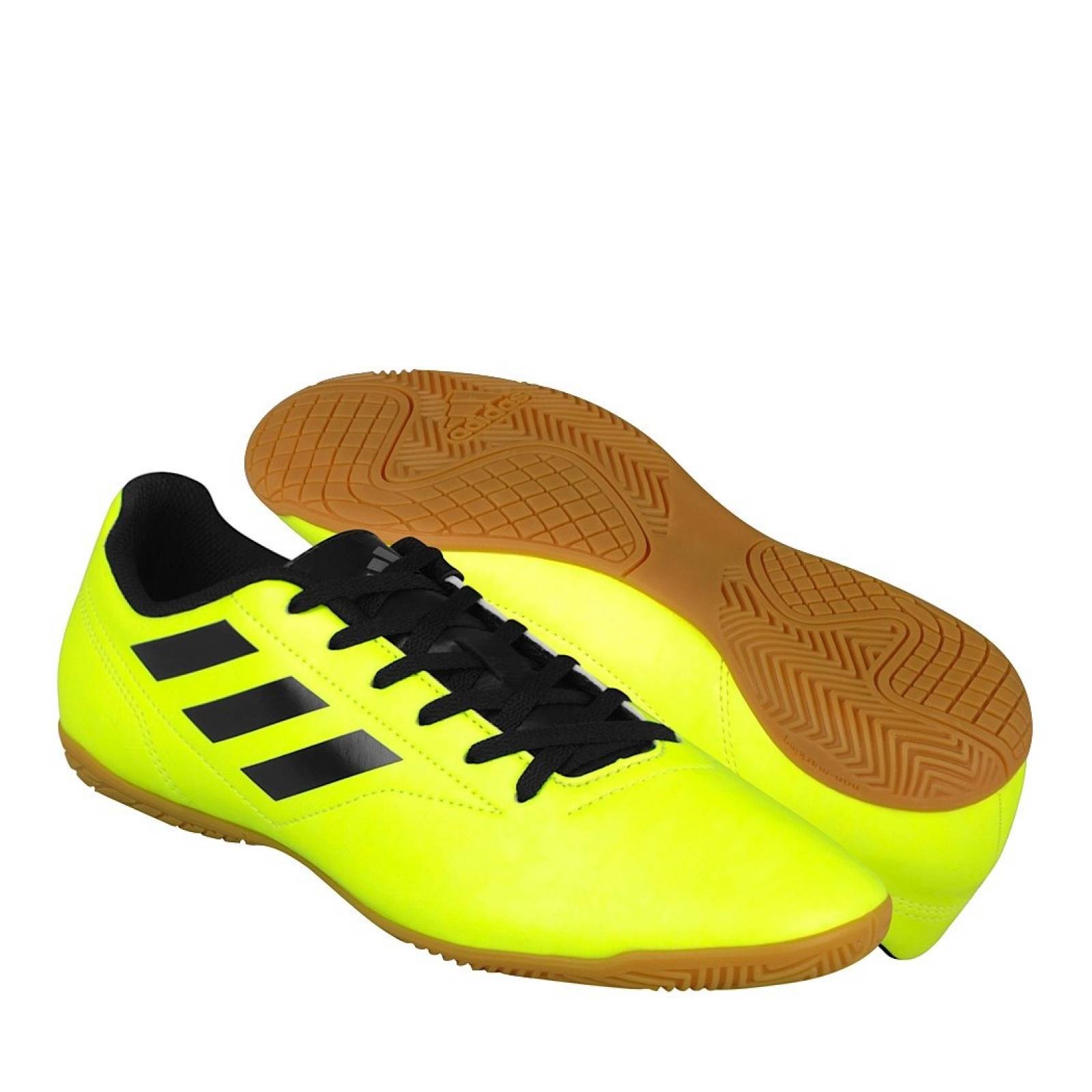 Tenis de fútbol Adidas para hombre simipiel amarillo con negro AQ4323