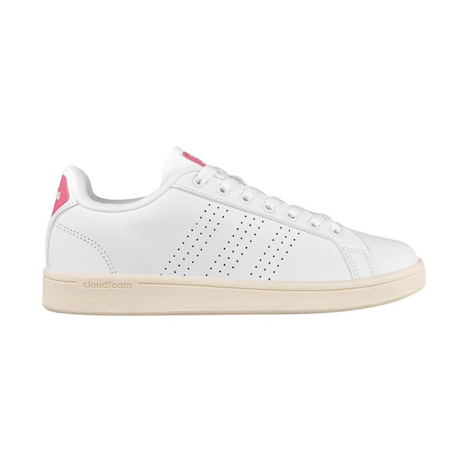 TENIS CASUALES PARA DAMA ADIDAS AW3974 PIEL BLANCO ROSA