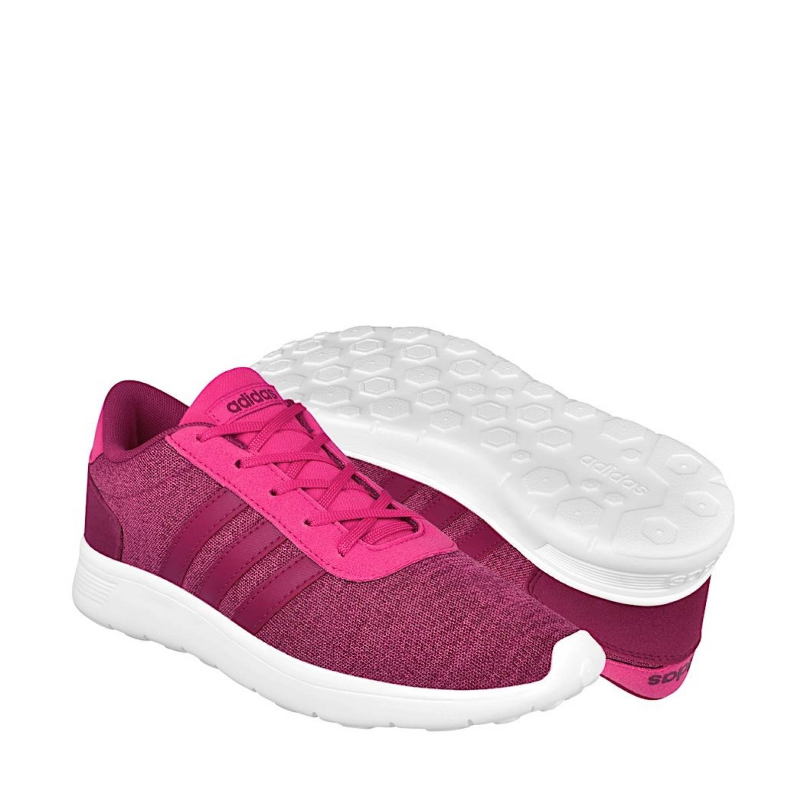 TENIS CASUALES DAMA ADIDAS LITE RACER K B75701 TEXTIL FIUCSA