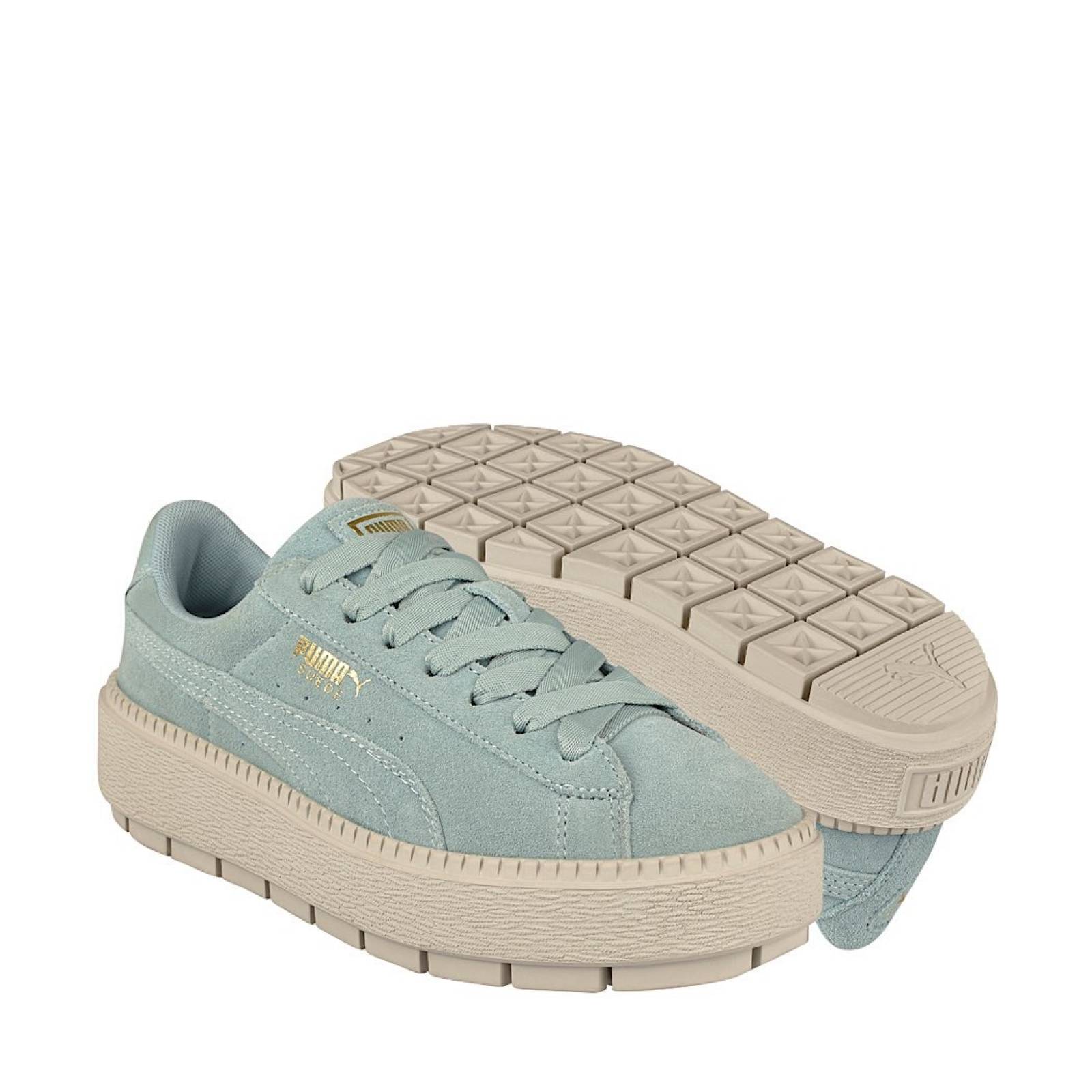 TENIS CASUALES PARA MUJER PUMA 36583004 GAMUZA VERDE