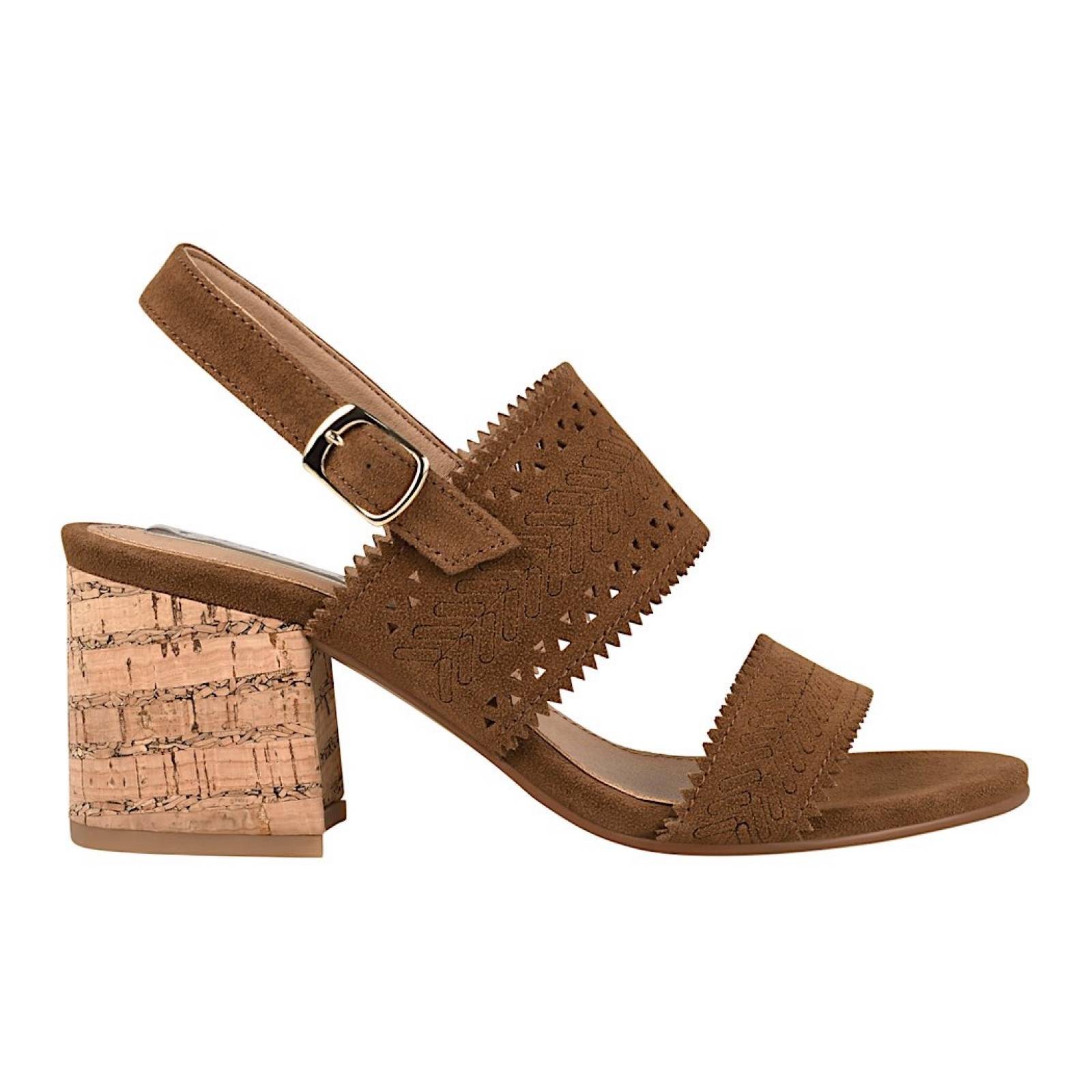 SANDALIAS CASUALES PARA DAMA STYLO 5021 SUEDE CAFÉ