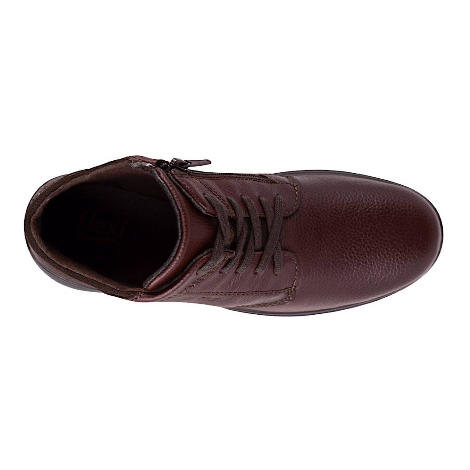 BOTINES CASUALES DAMA FLEXI 19309 PIEL CAFÉ