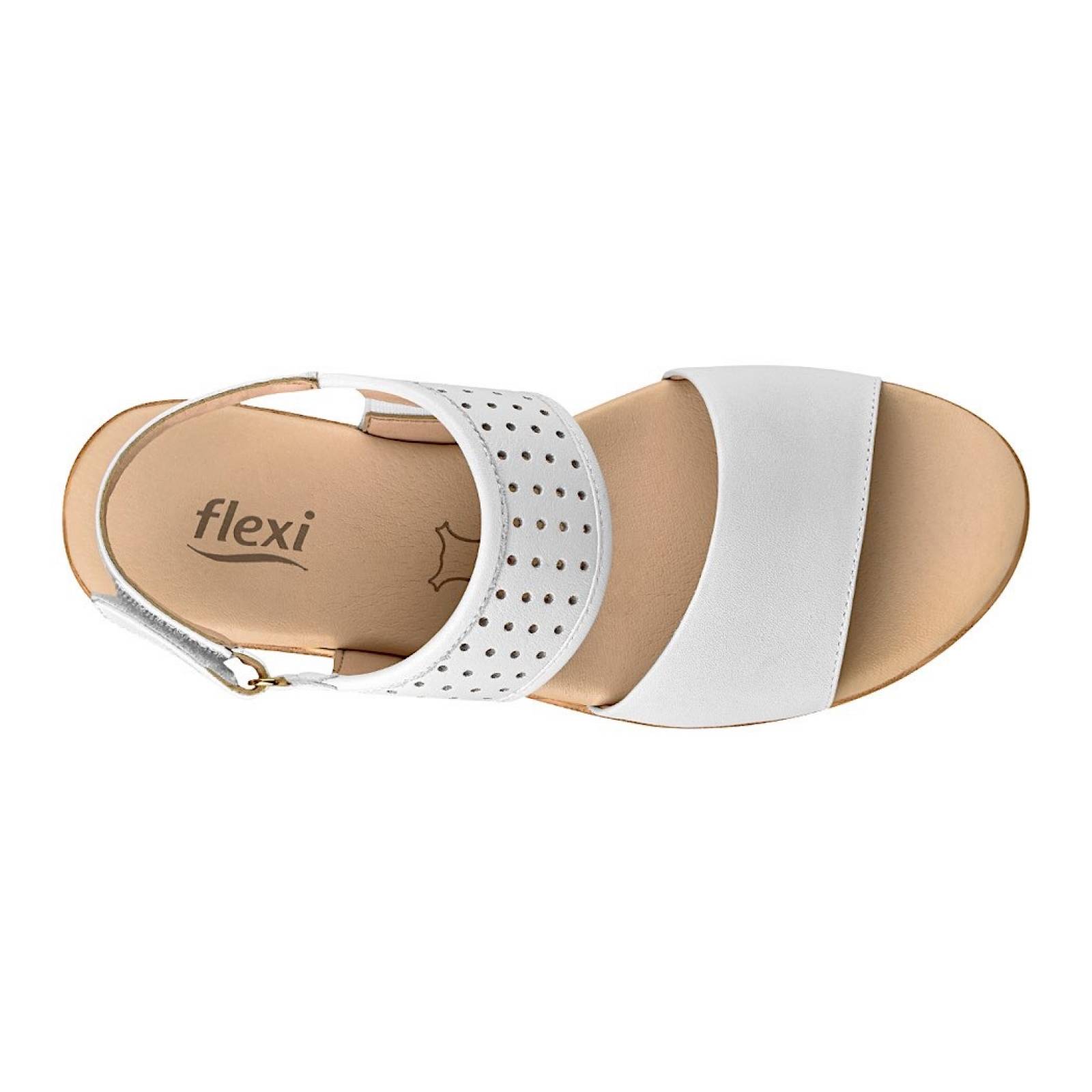 SANDALIAS PARA DAMA FLEXI 103002 PIEL BLANCO