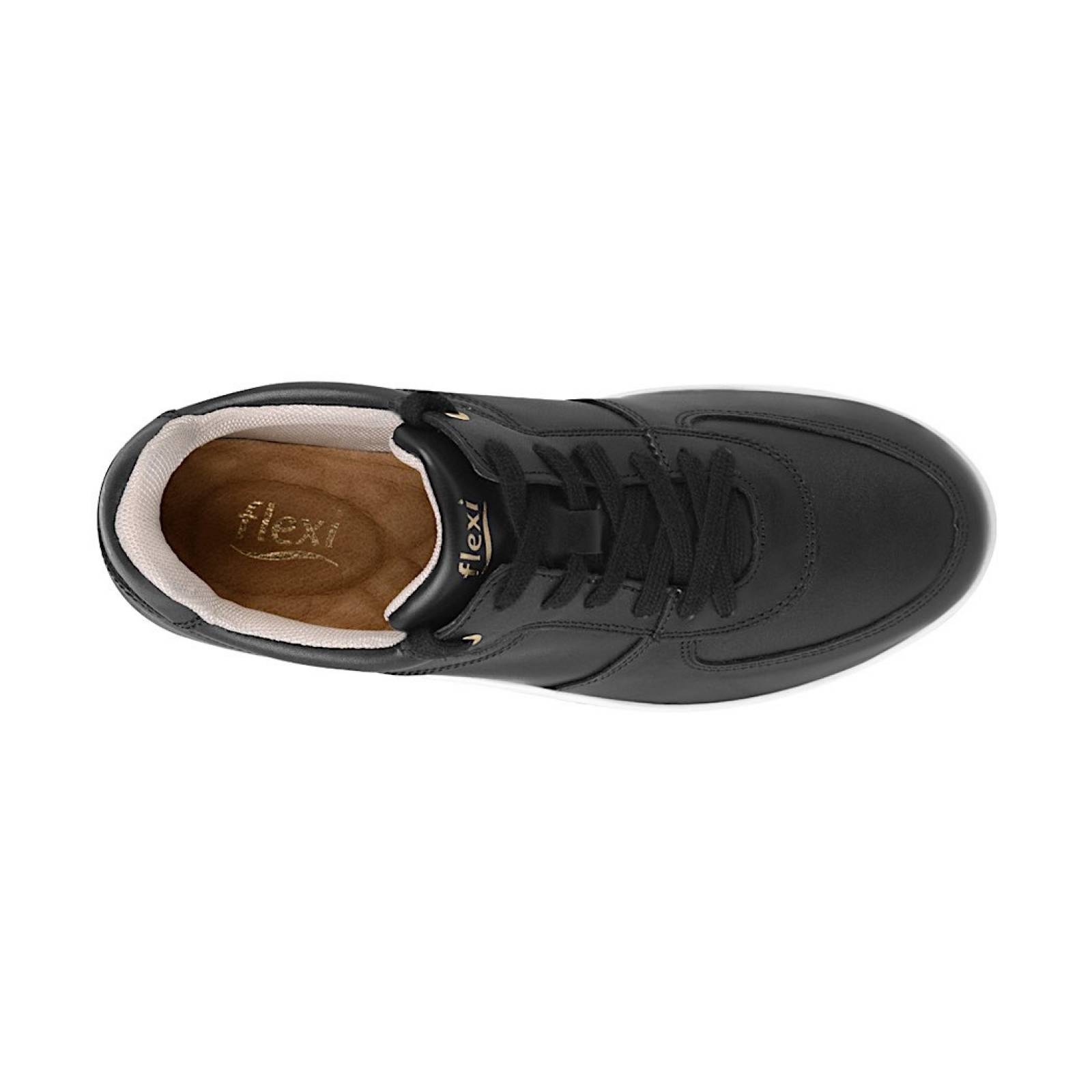 TENIS CASUALES PARA DAMA FLEXI 103501 PIEL NEGRO